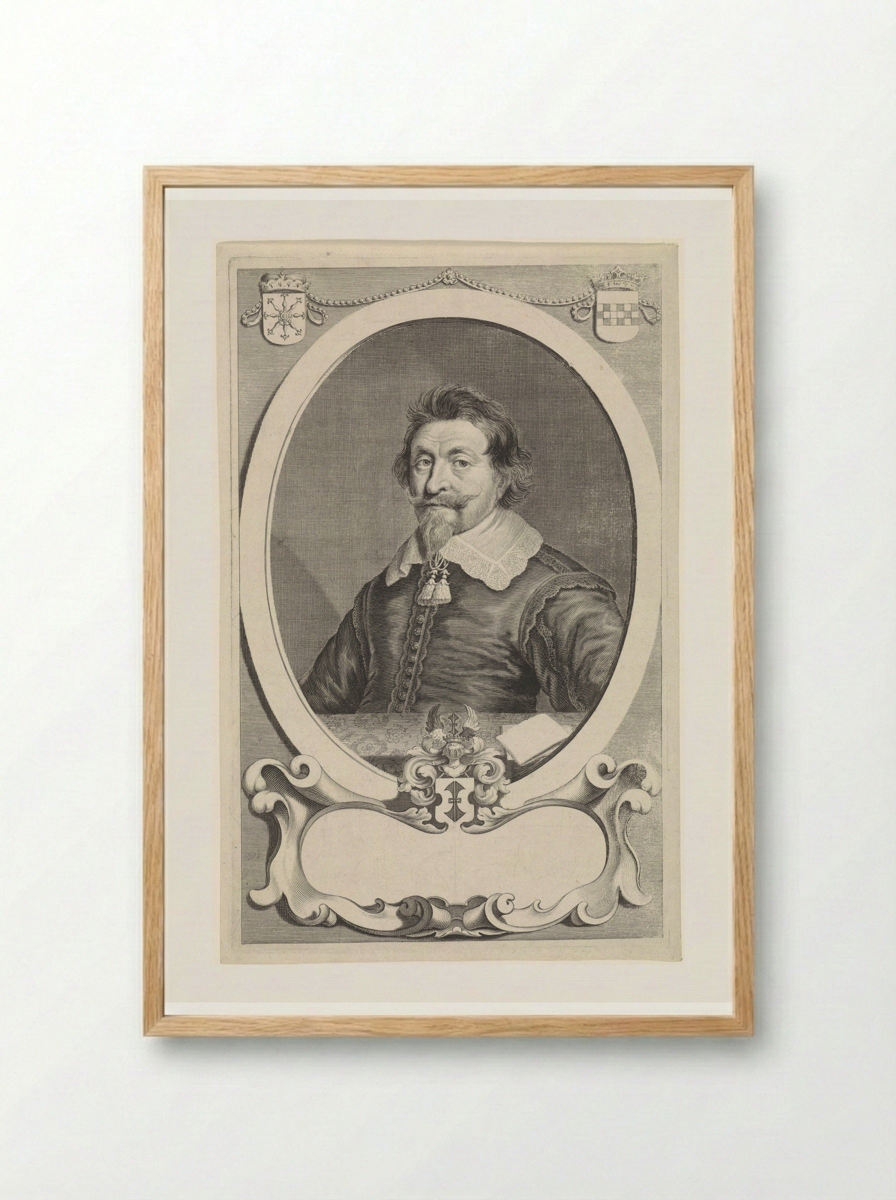 Portrait of Winand ab Heimbach - Theodor Matham - Framed Print Wood