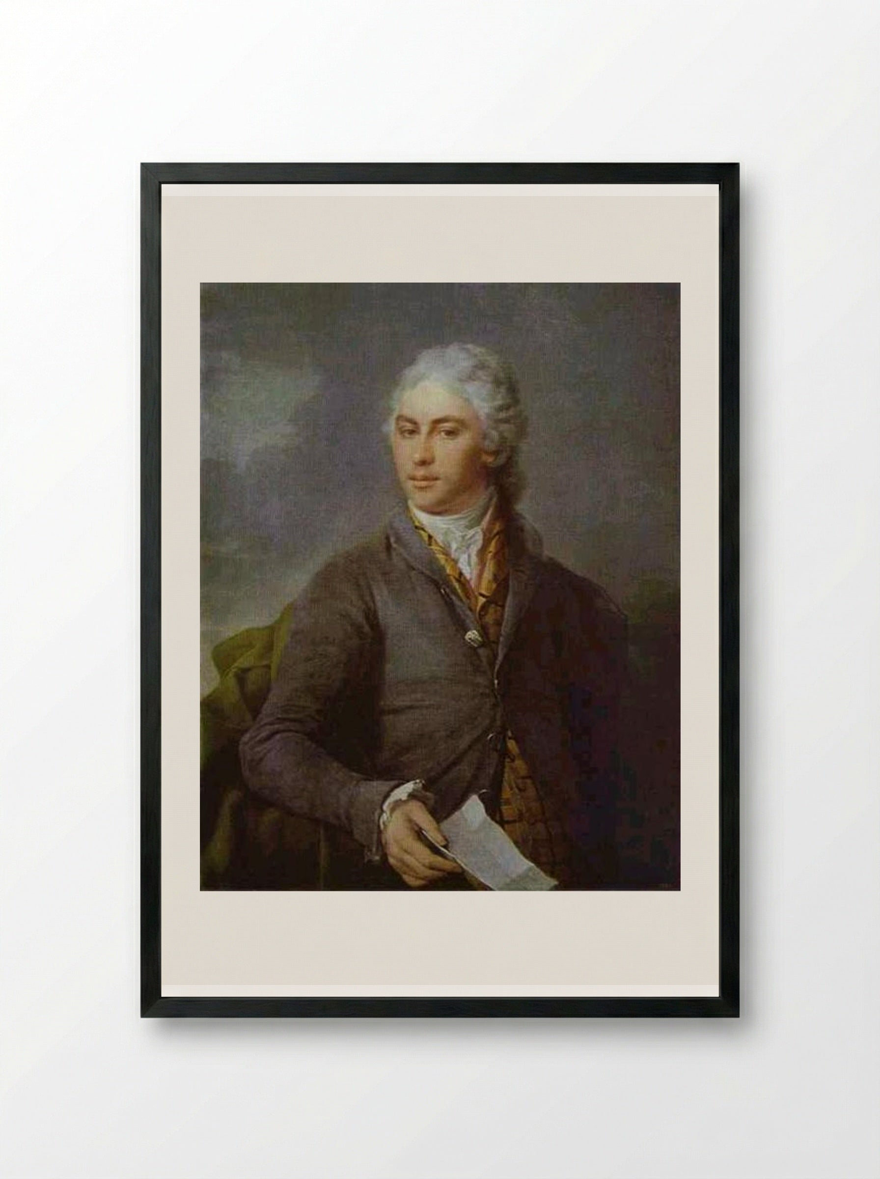 Portrait of Y. I. Bilibin - Dmitry Levitzky - Framed Print Black