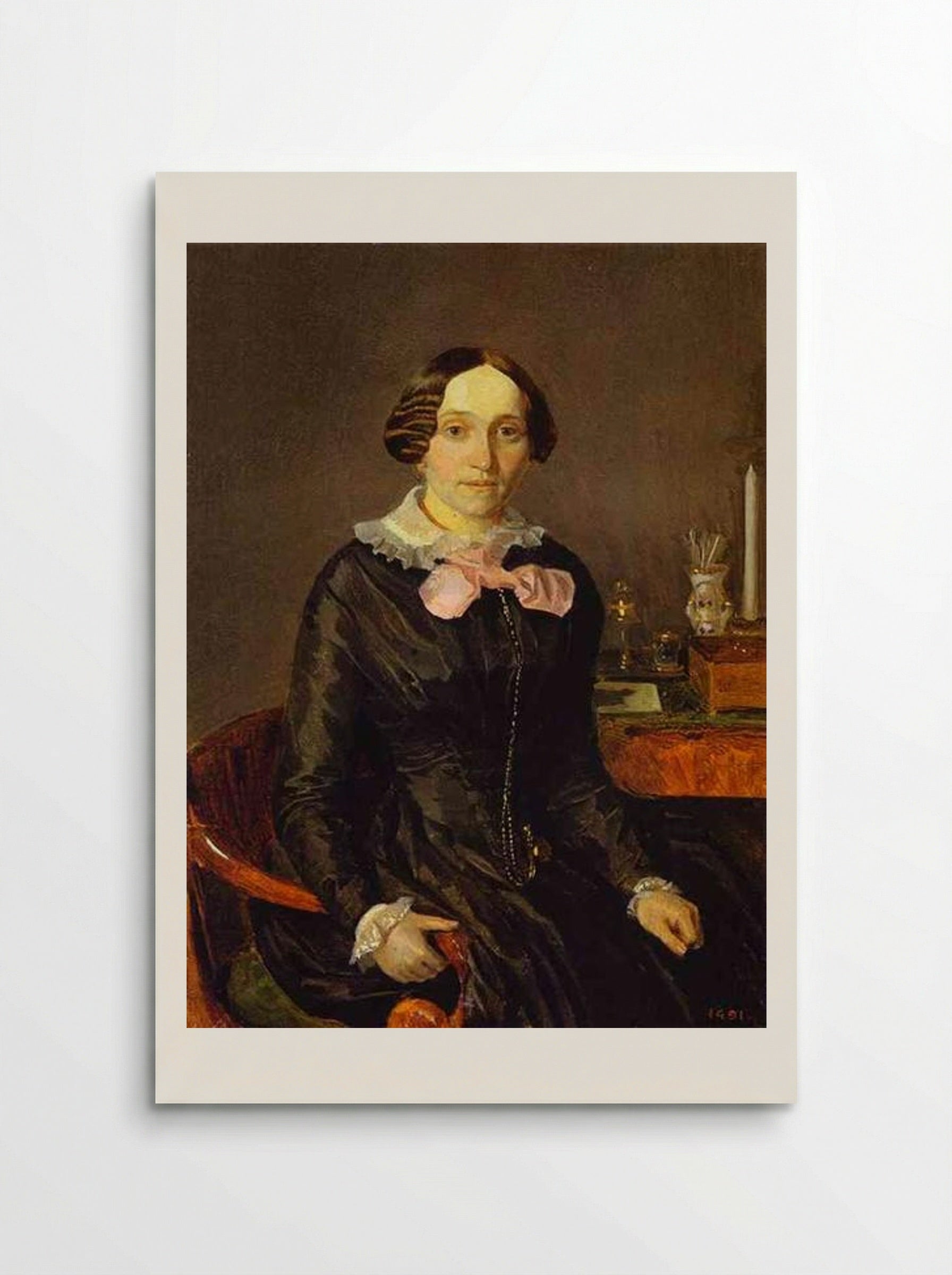 Portrait of Ye. P. Zhdanovich - Pavel Fedotov - Poster