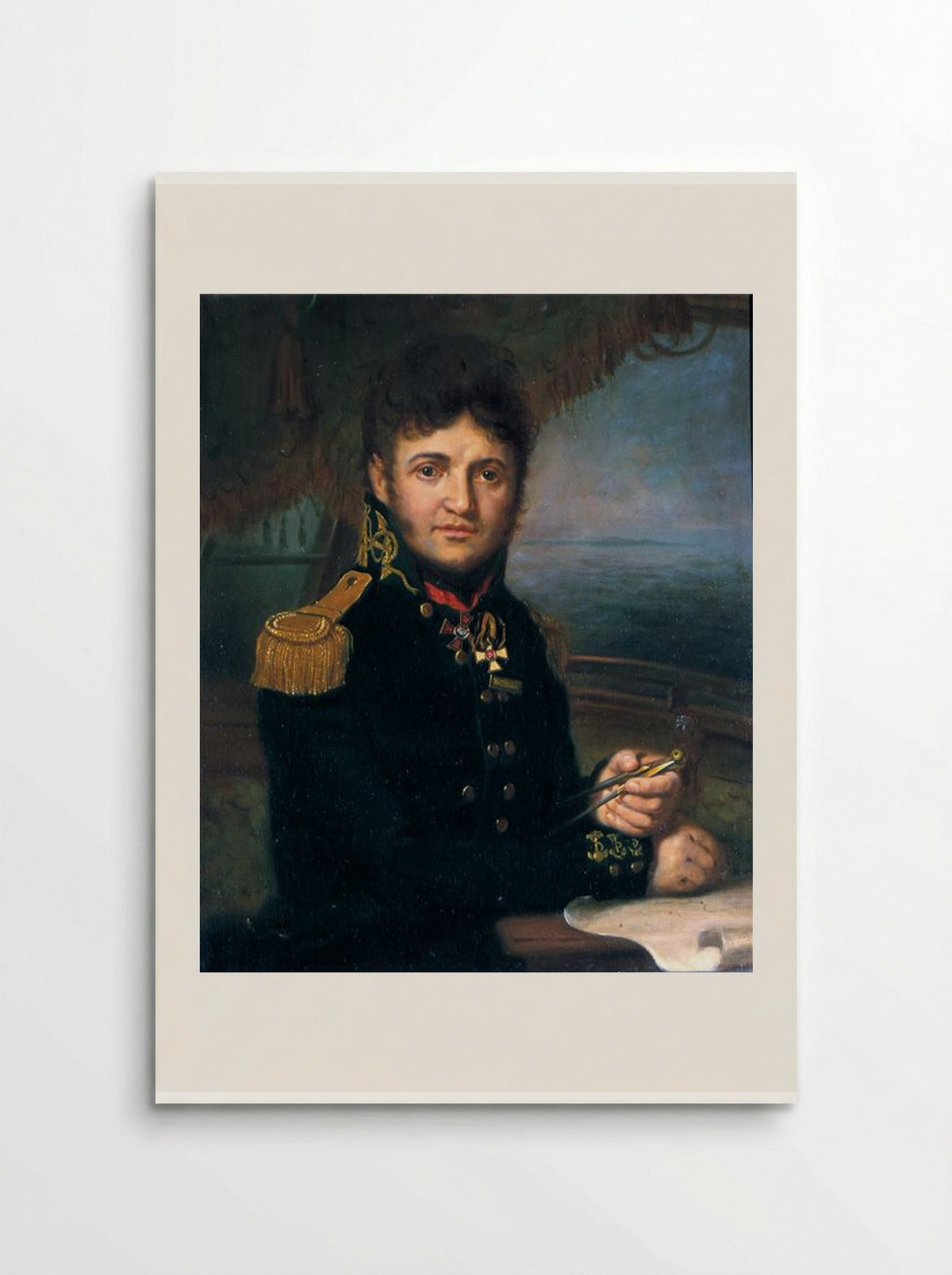 Portrait of Yuri F. Lisyansky - Vladimir Borovikovsky - Poster