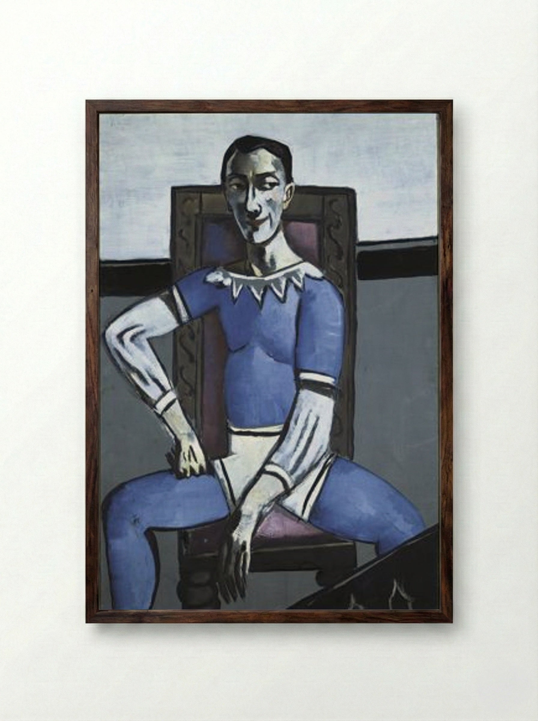 Portrait of Zeretelli - Max Beckmann - Framed Print Dark Wood