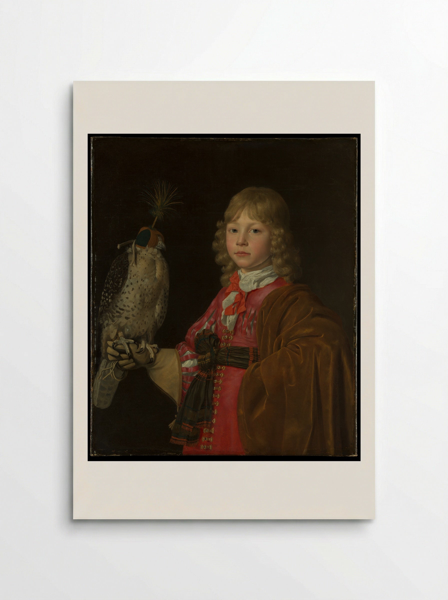 Portrait of a Boy with a Falcon - Wallerant Vaillant - Poster