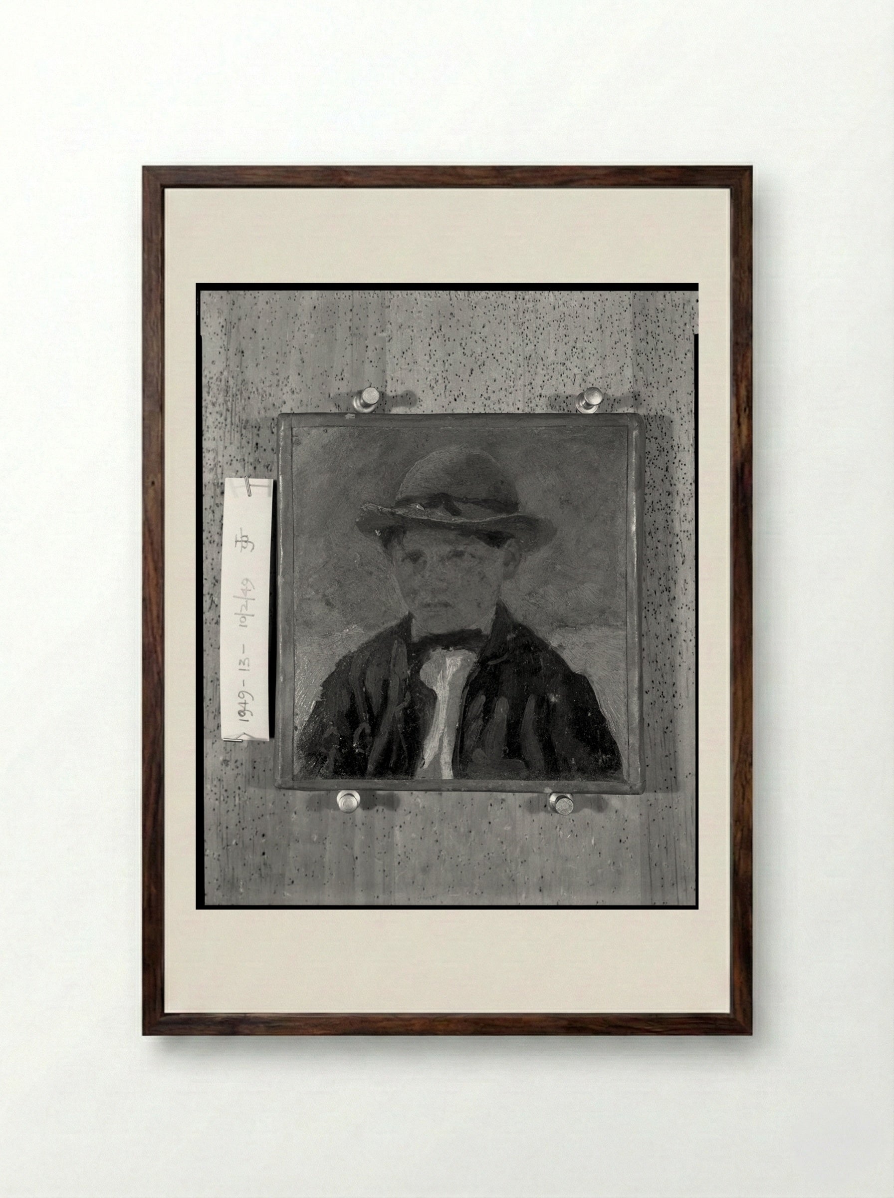Portrait of a Boy - Gustave Courbet - Framed Print Dark Wood