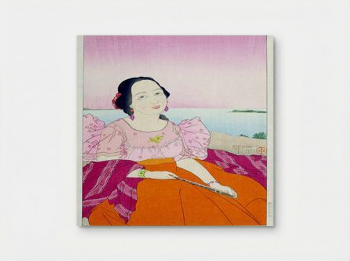 Portrait of a Chamorro Woman - Red - Poster