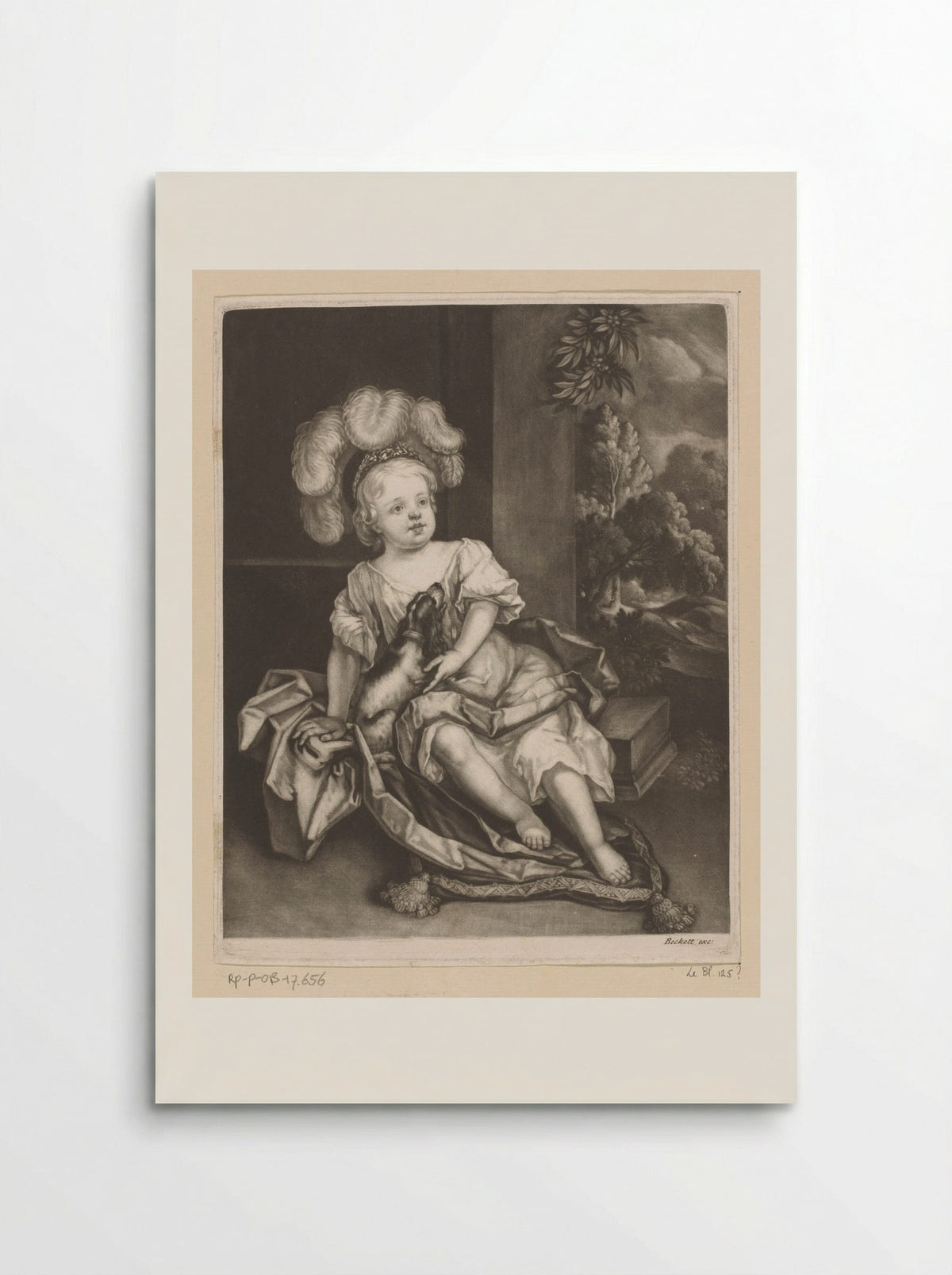 Portrait of a Child with a Dog, possibly William, Duke of Gloucester - Isaac Beckett - Poster