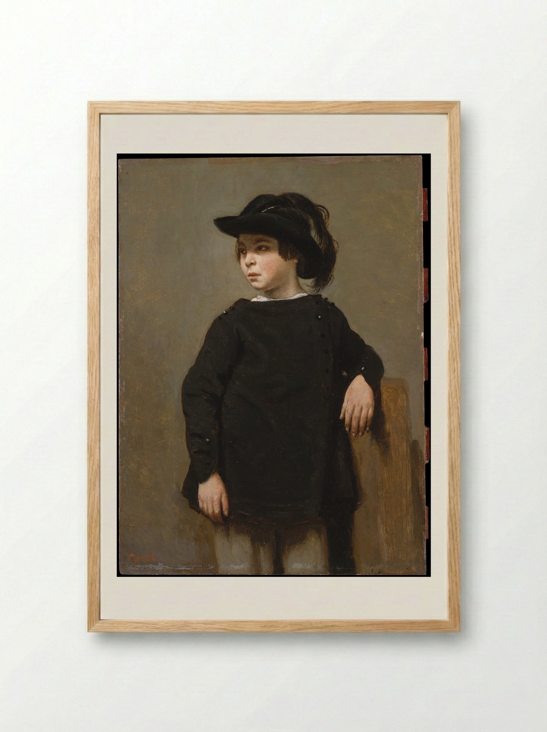 Portrait of a Child - Camille Corot - Framed Print Wood