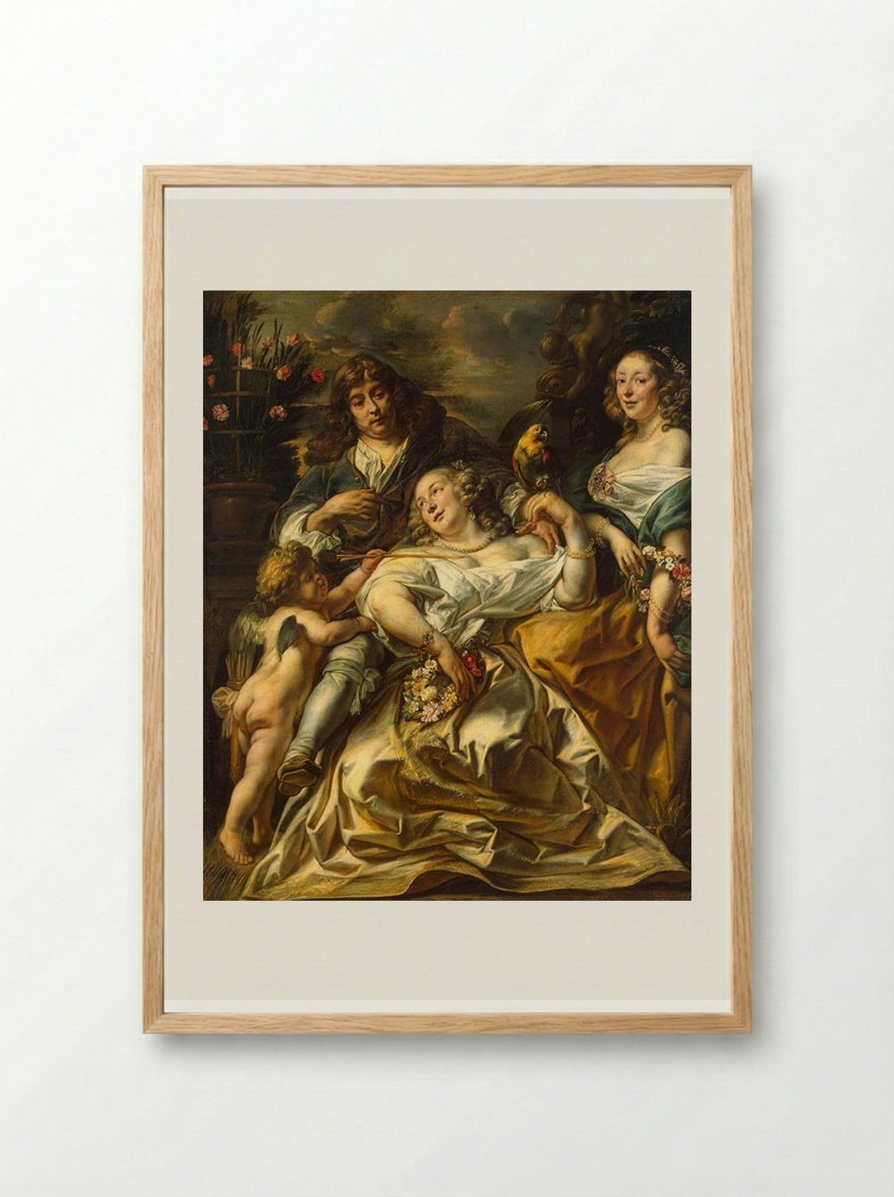 Portrait of a Family - Jacob Jordaens - Framed Print Wood
