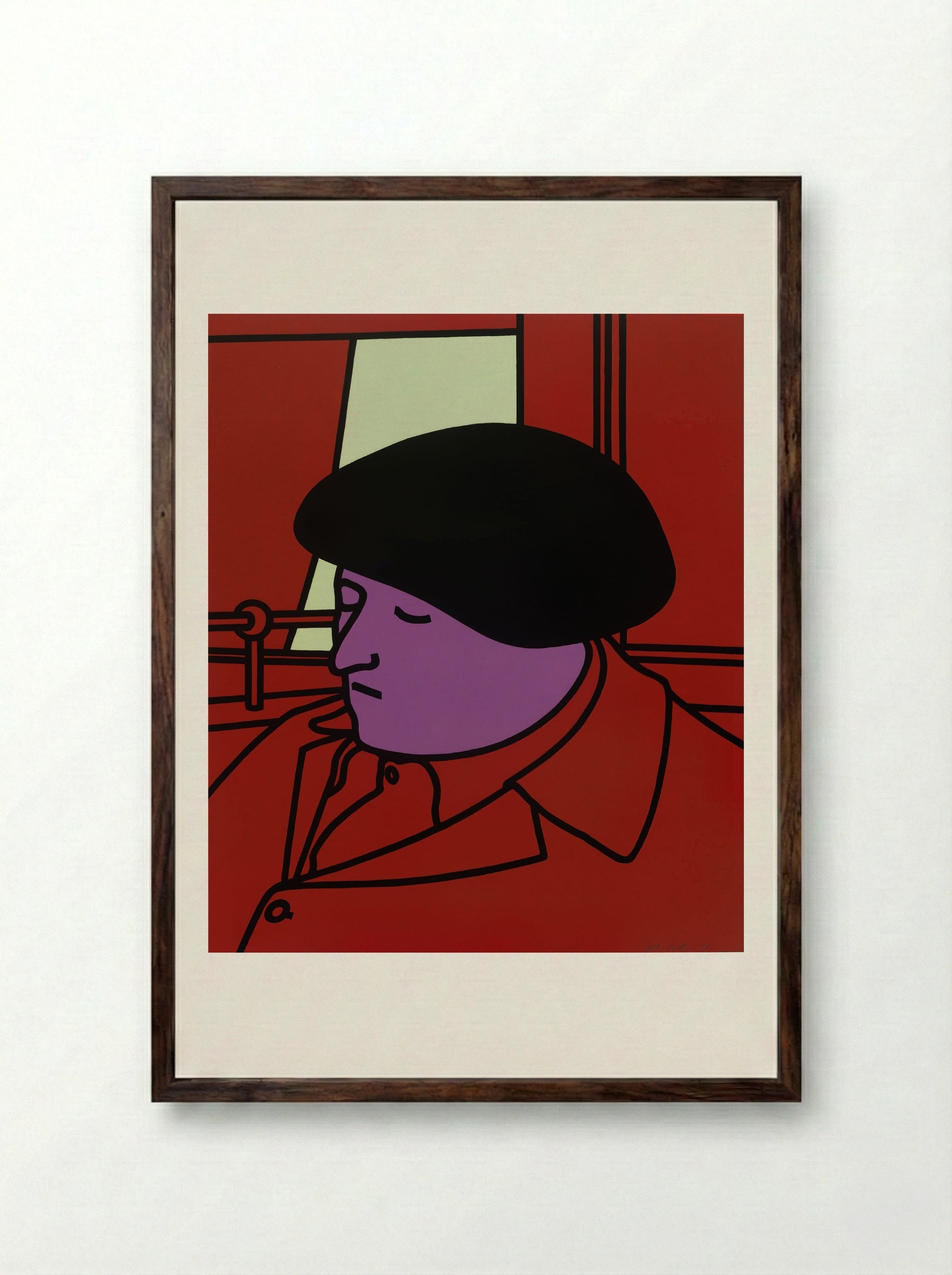 Portrait of a Frenchman - Patrick Caulfield - Framed Print Dark Wood