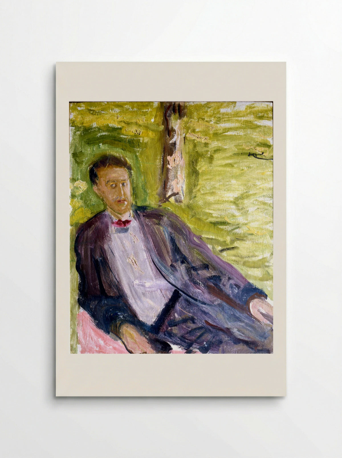Portrait of a Gentleman (Green Background) - Richard Gerstl - Poster