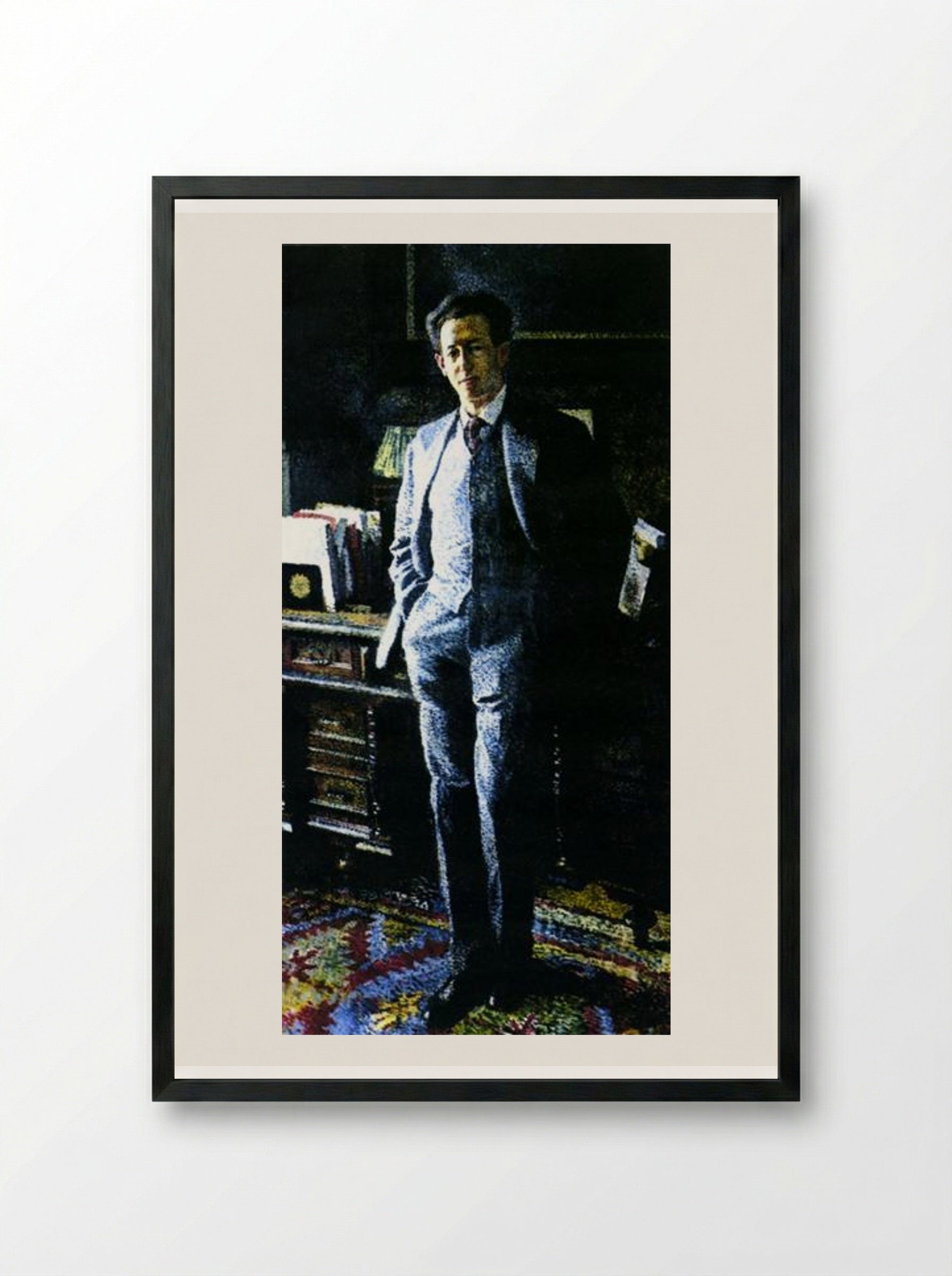 Portrait of a Gentleman - Richard Gerstl - Framed Print Black