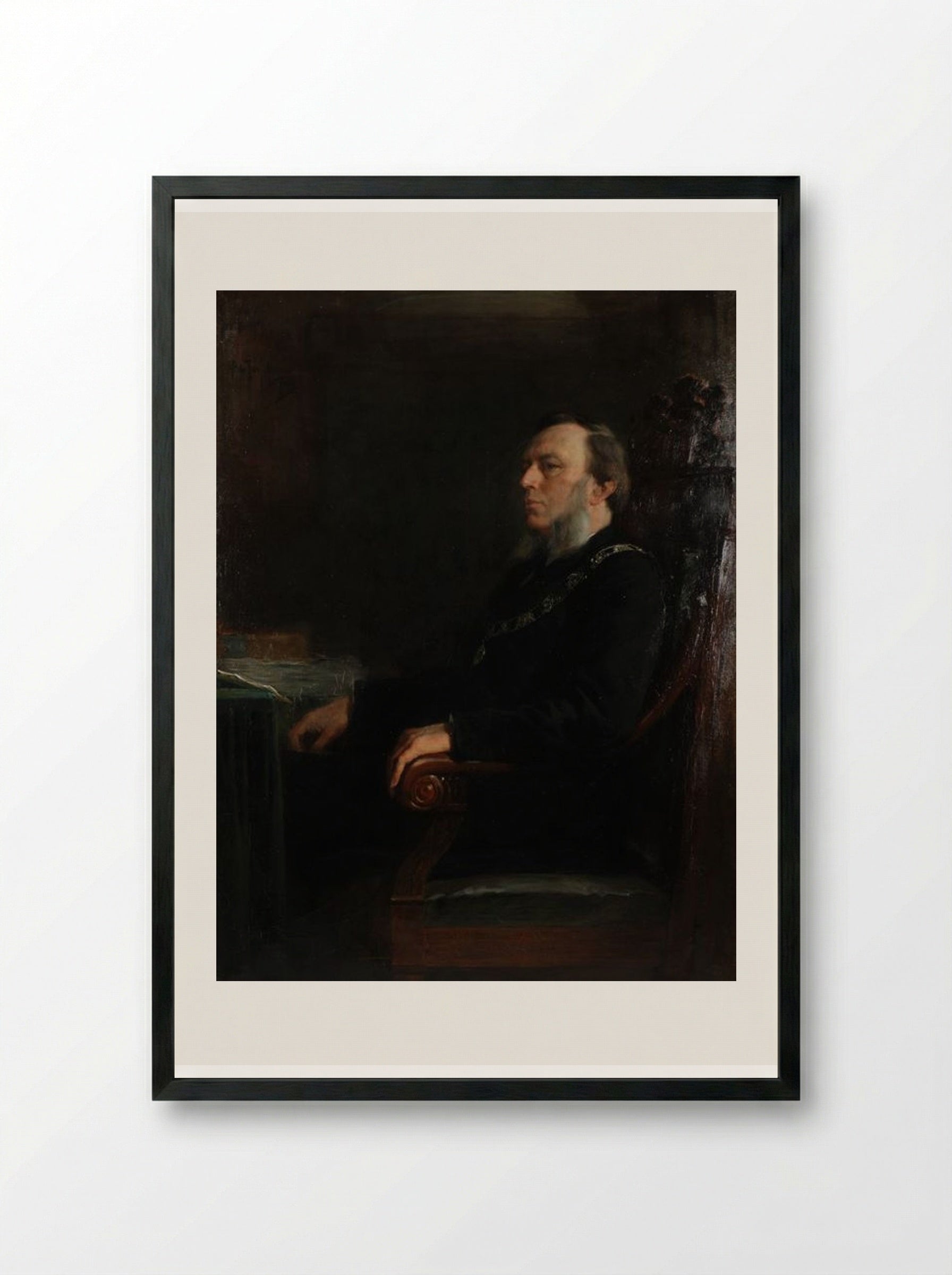 Portrait of a Gentleman - Pieter de Josselin de Jong - Framed Print Black