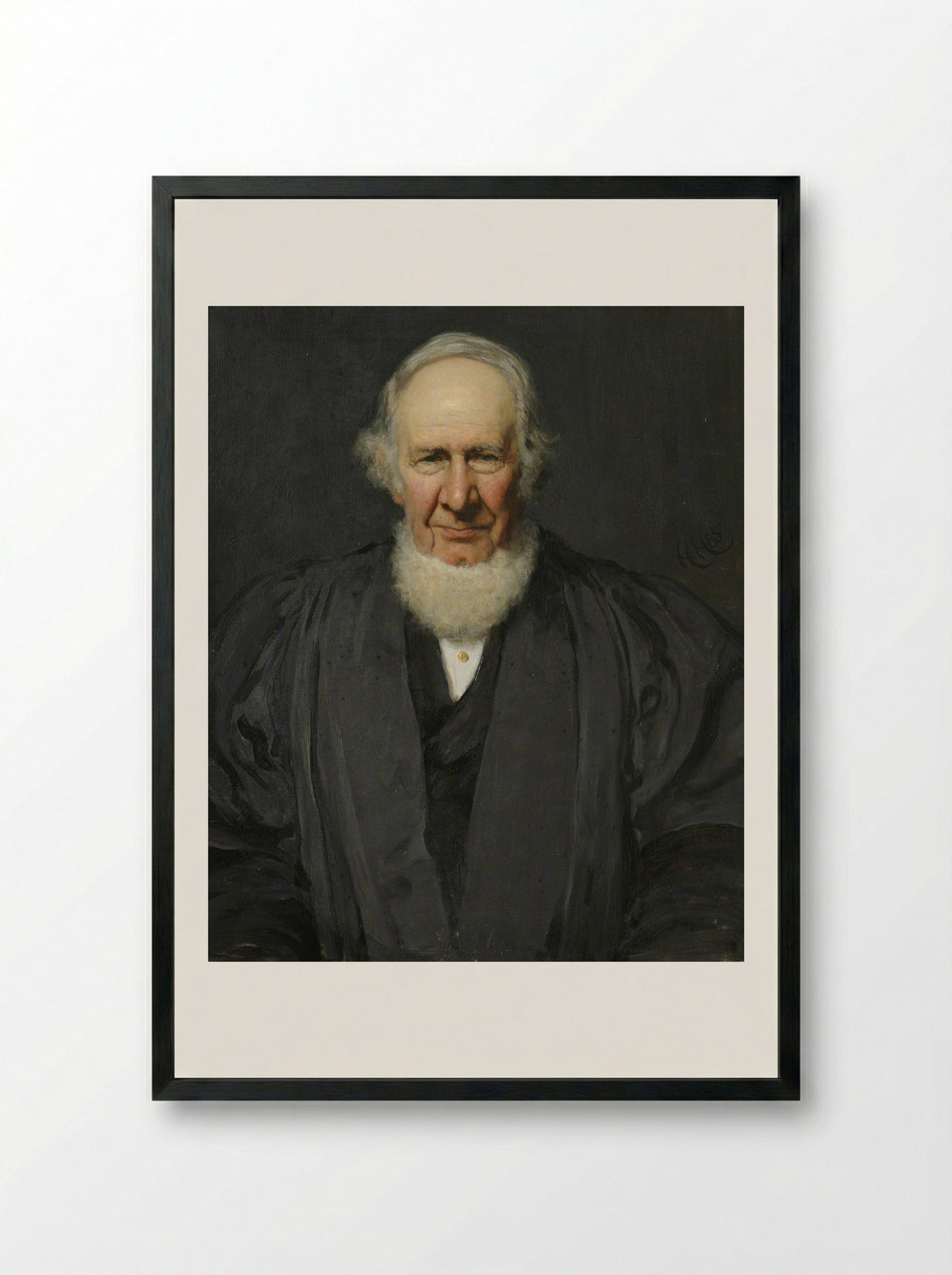 Portrait of a Gentleman - Hubert von Herkomer - Framed Print Black