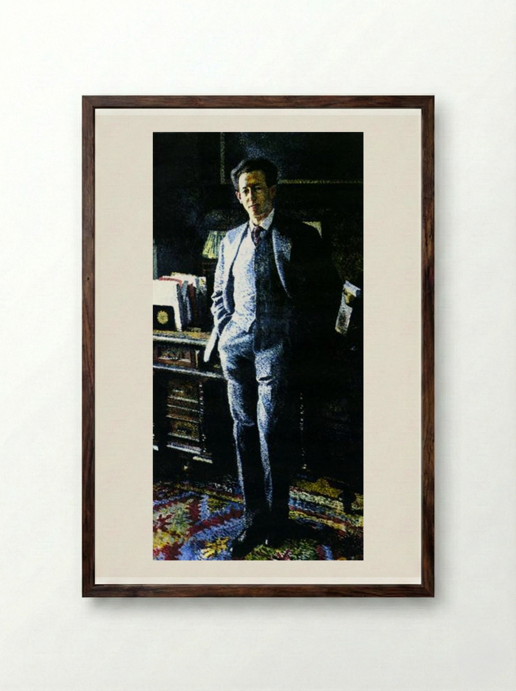 Portrait of a Gentleman - Richard Gerstl - Framed Print Dark Wood