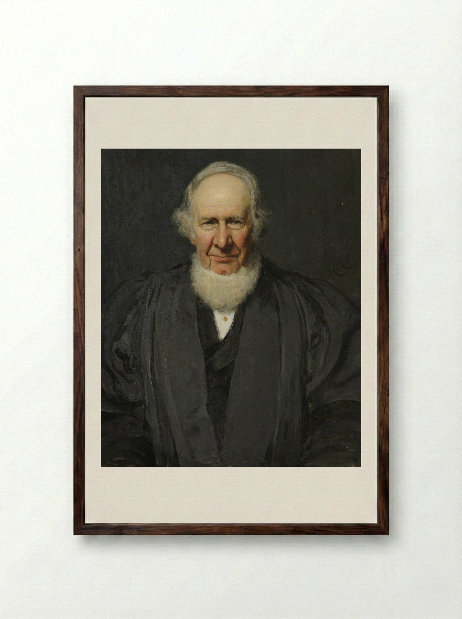 Portrait of a Gentleman - Hubert von Herkomer - Framed Print Dark Wood