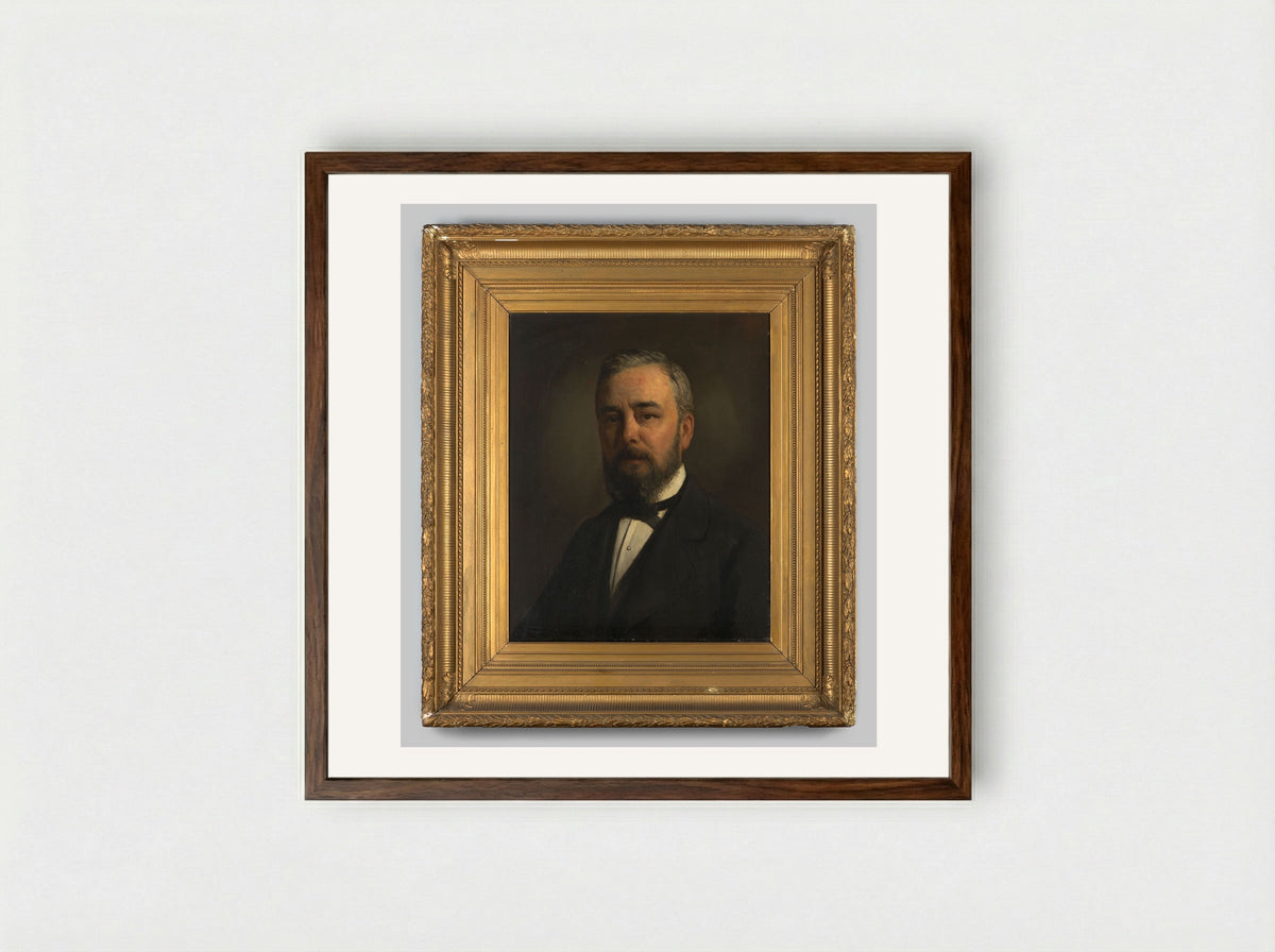 Portrait of a Gentleman - Hendrik Valkenburg - Framed Print Dark Wood