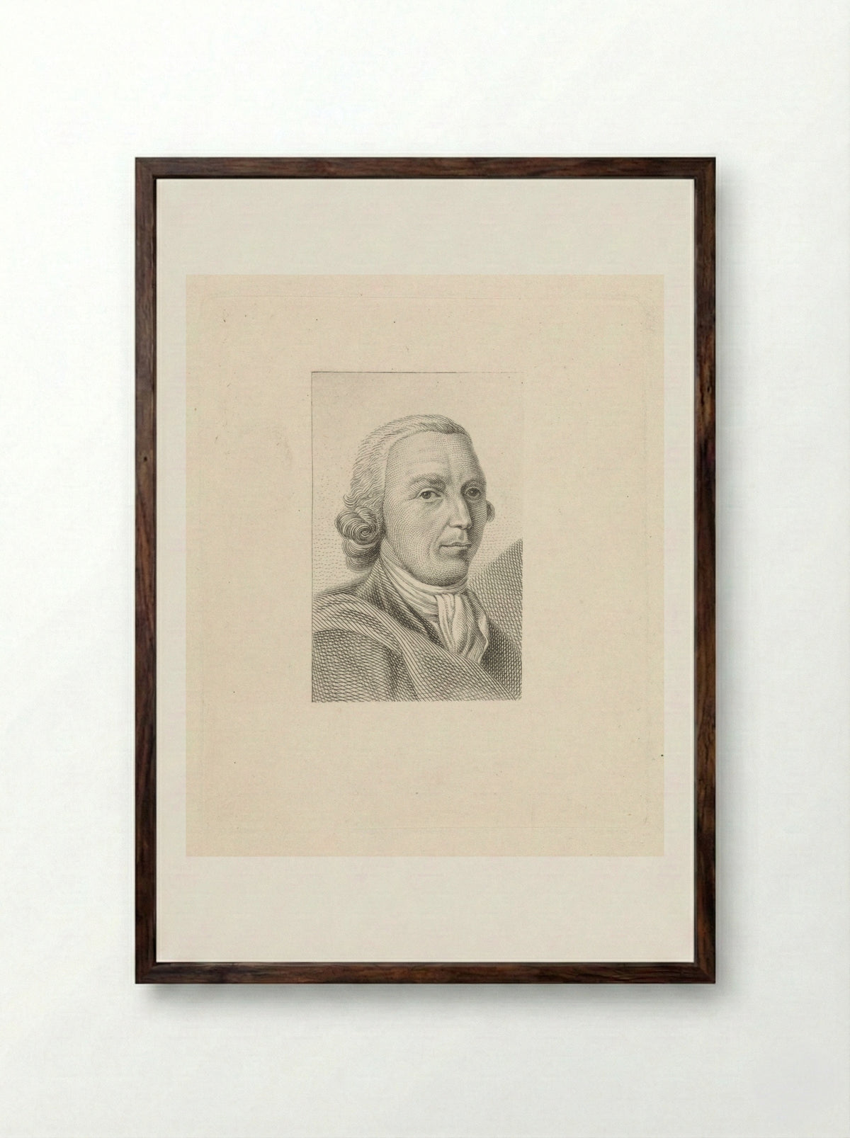 Portrait of a Gentleman - Pieter Barbiers (I) - Framed Print Dark Wood