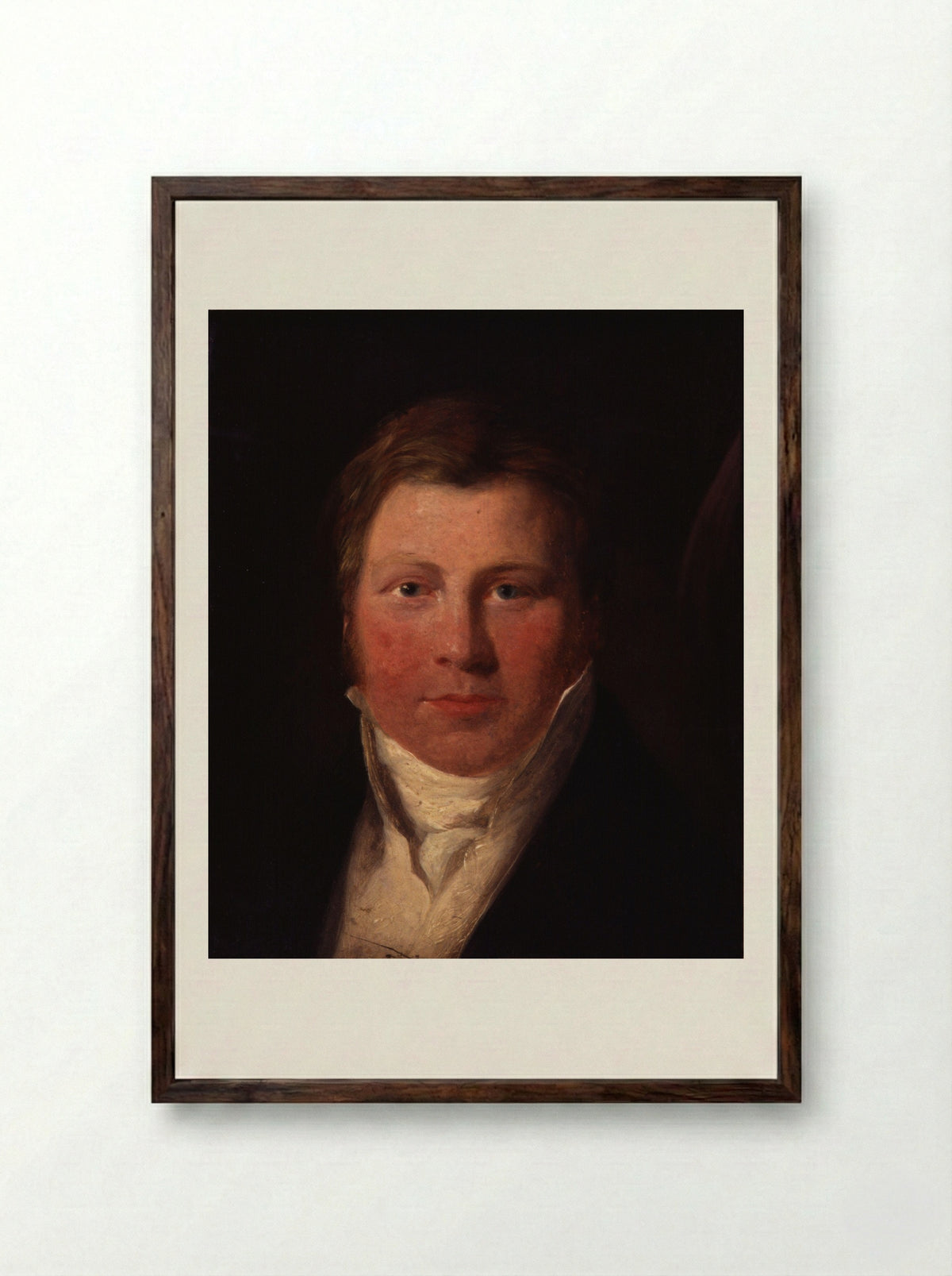 Portrait of a Gentleman - John Varley - Framed Print Dark Wood