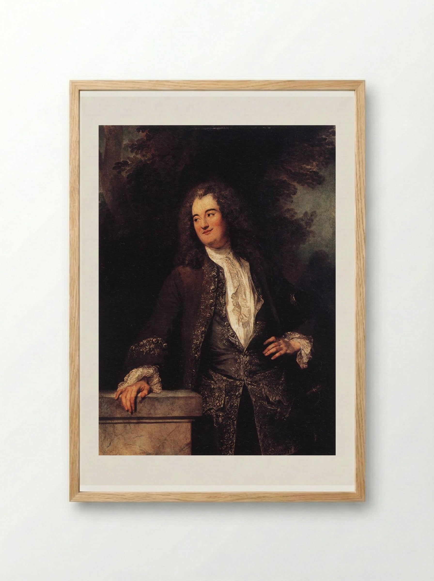 Portrait of a Gentleman - Antoine Watteau - Framed Print Wood