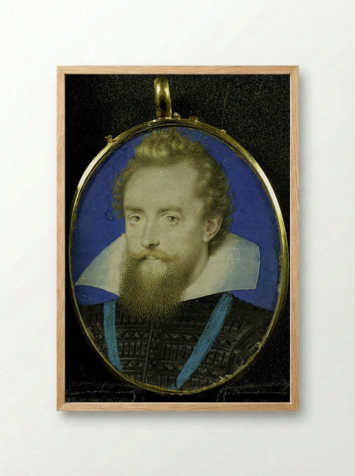 Portrait of a Gentleman - Isaac Oliver - Framed Print Wood