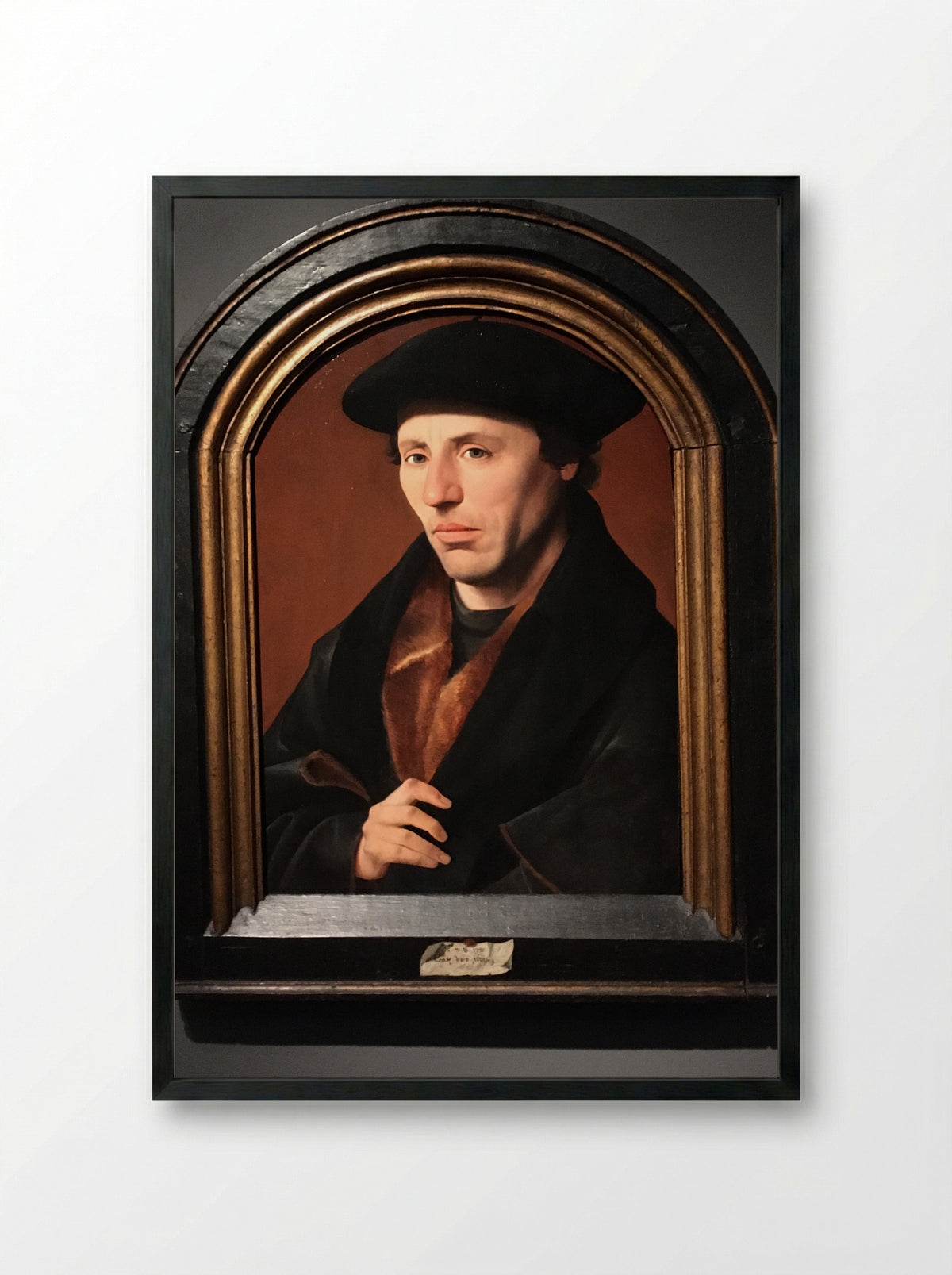 Portrait of a Haarlem Citizen - Jan van Scorel - Framed Print Black