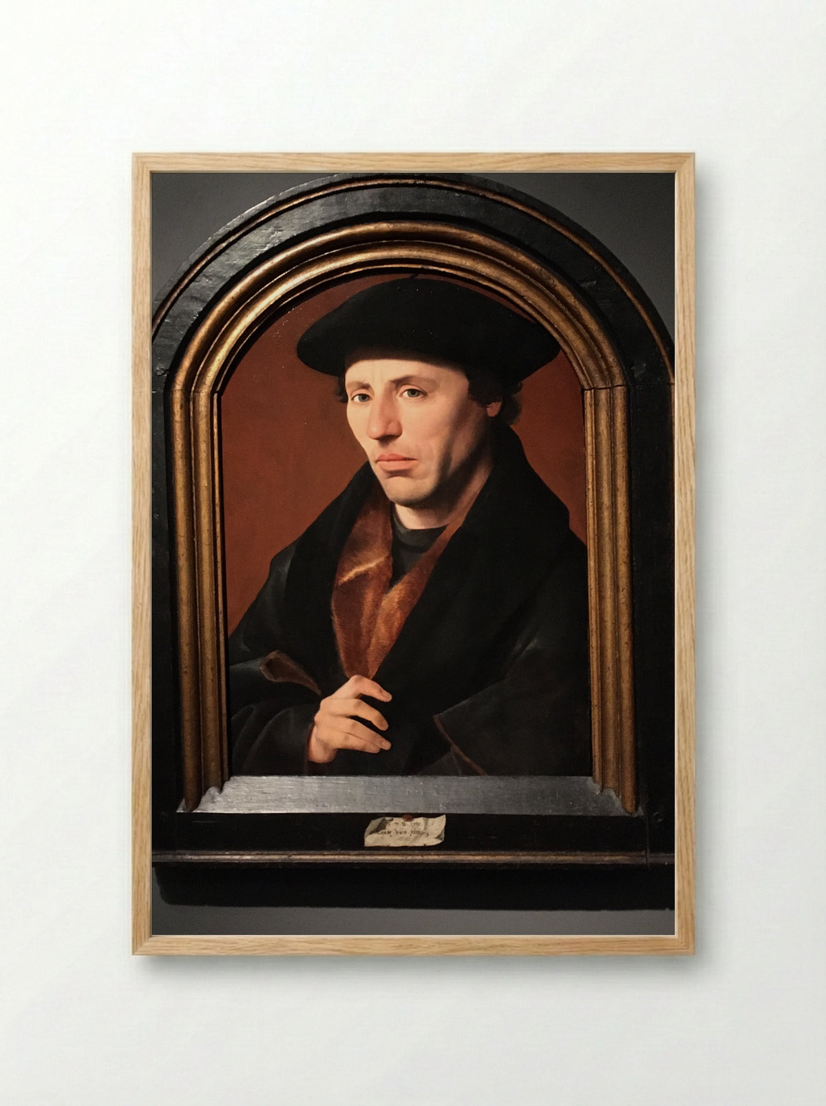 Portrait of a Haarlem Citizen - Jan van Scorel - Framed Print Wood