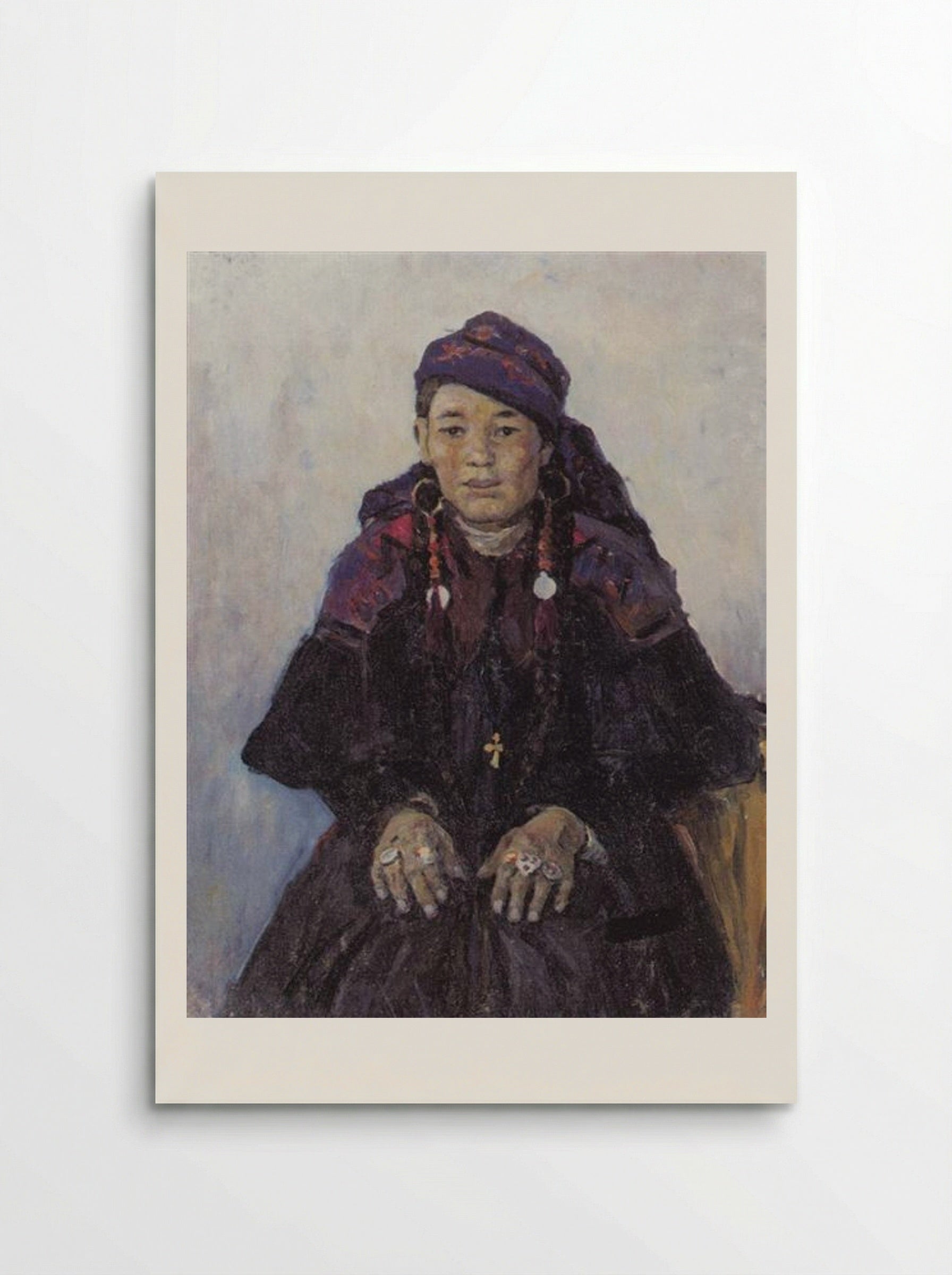 Portrait of a Khakass Woman - Vasily Surikov - Poster