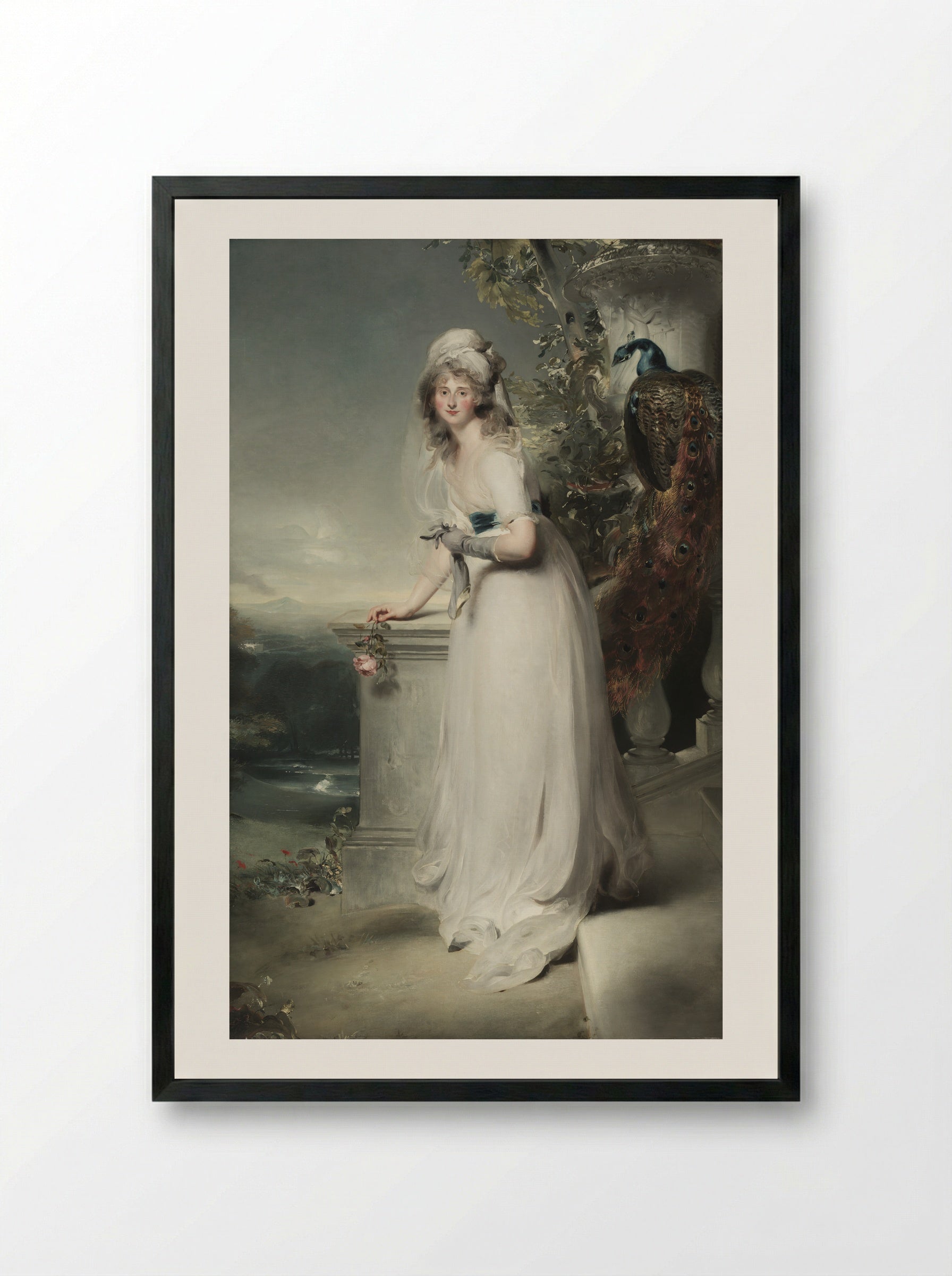 Portrait of a Lady (Elizabeth Farren) - Sir Thomas Lawrence - Framed Print Black