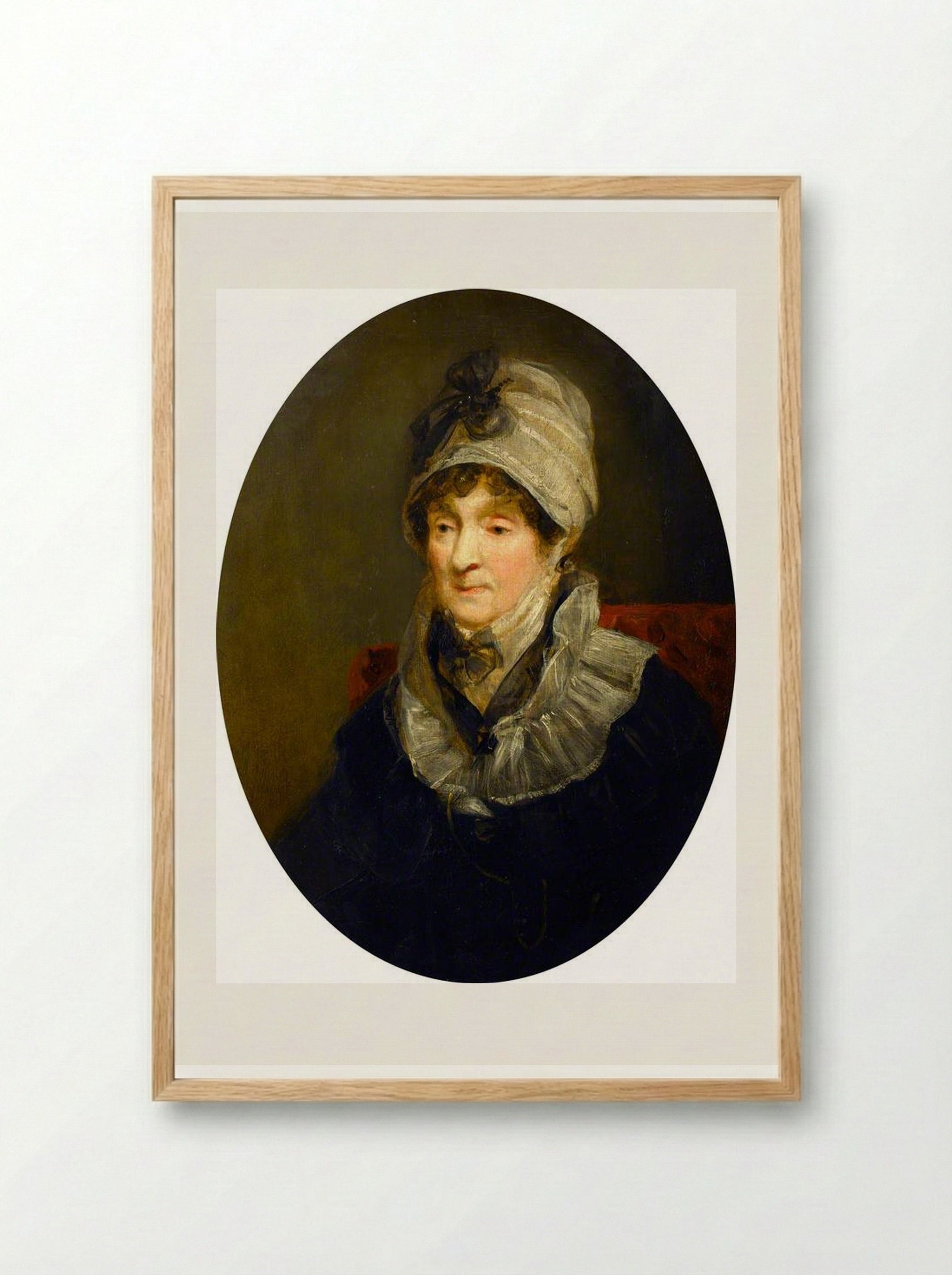 Portrait of a Lady (Mrs Parry, the Mother of Sir W. E. Parry, RN) - John Jackson - Framed Print Wood