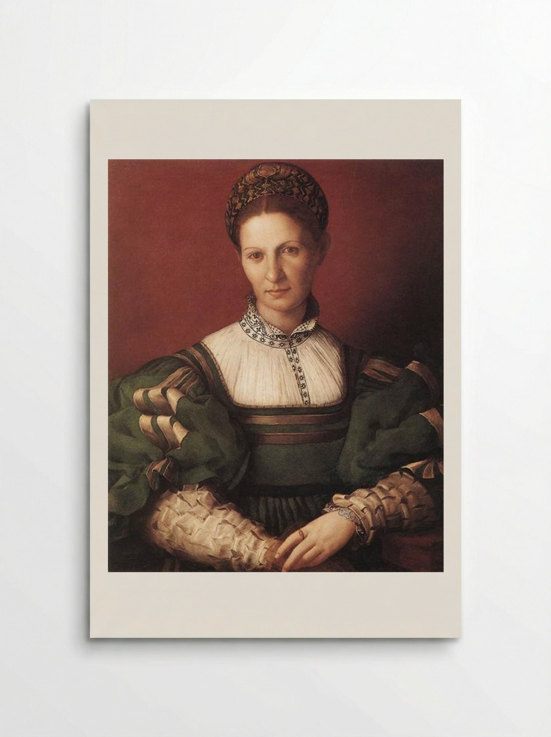 Portrait of a Lady in Green - Agnolo Bronzino - Poster