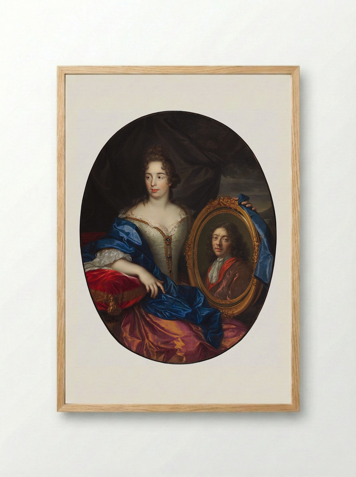 Portrait of a Lady, said to be the Duchess of Aiguillon - Pierre Mignard - Framed Print Wood