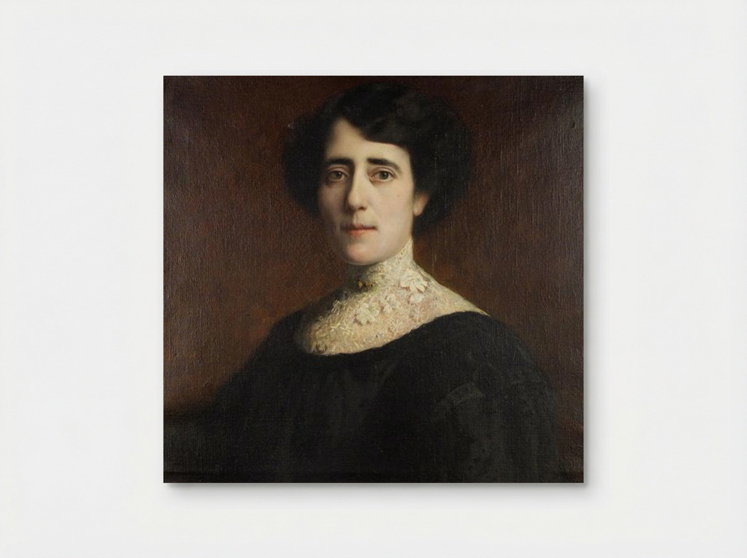 Portrait of a Lady with Lace Collar - Franz von Stuck - Poster