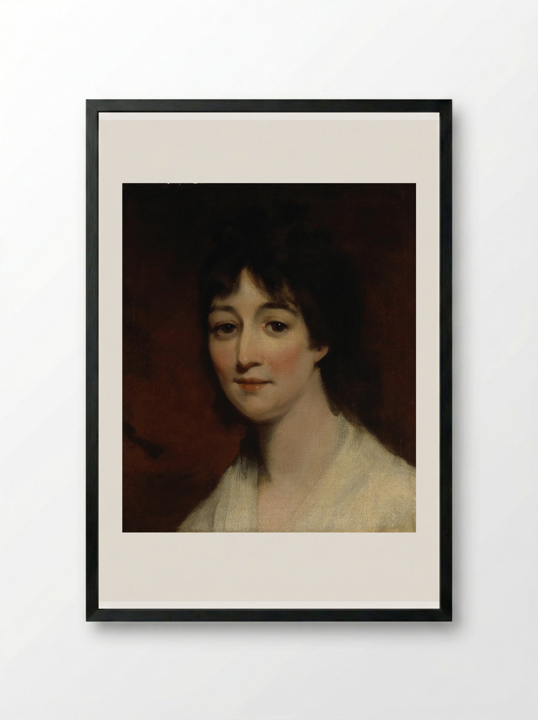 Portrait of a Lady - John Hoppner - Framed Print Black