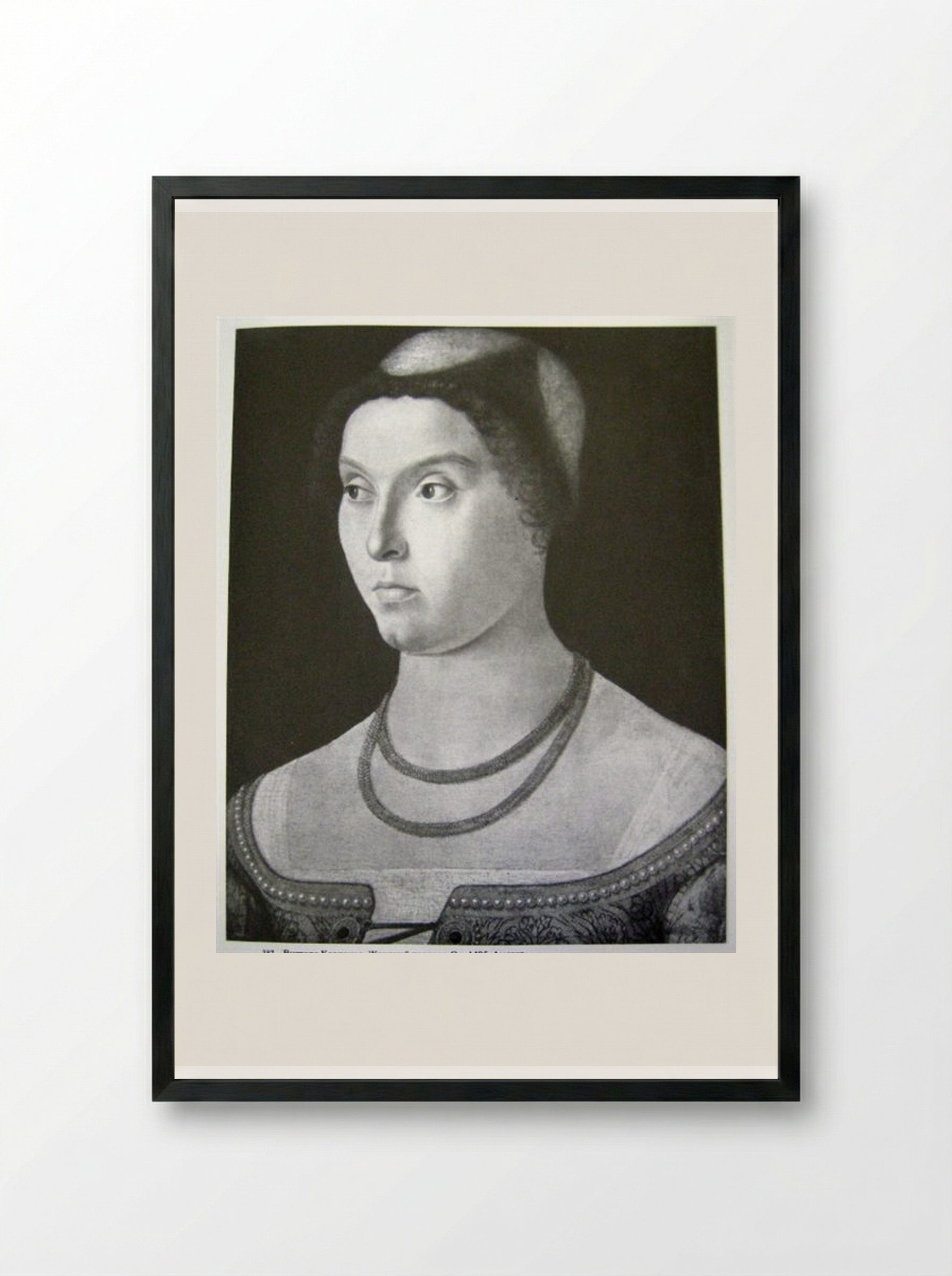 Portrait of a Lady - Vittore Carpaccio - Framed Print Black