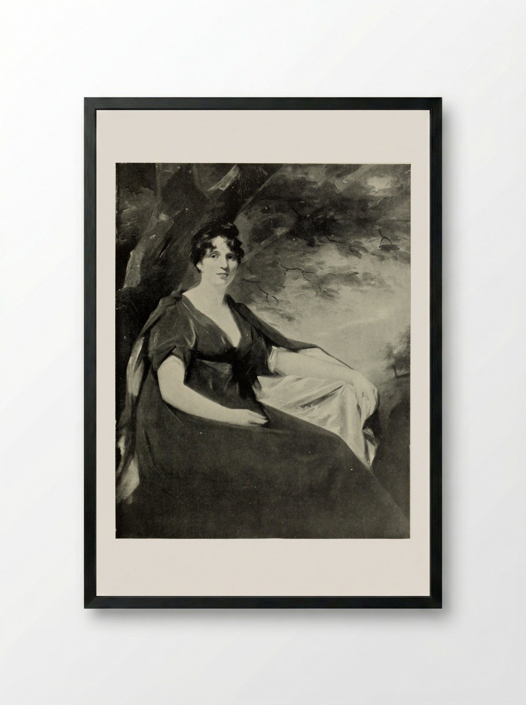 Portrait of a Lady - Sir Henry Raeburn - Framed Print Black