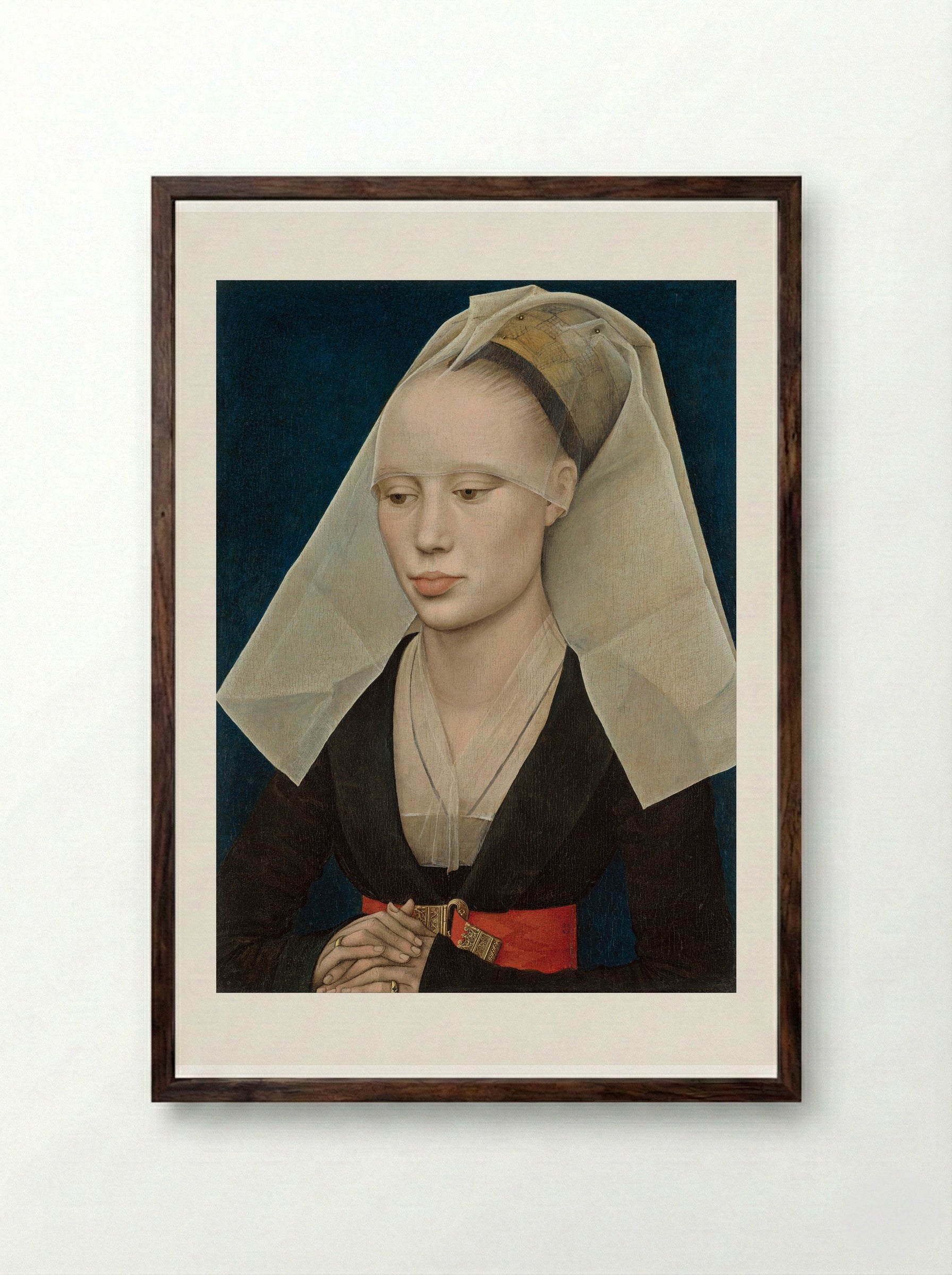 Portrait of a Lady - Rogier van der Weyden - Framed Print Dark Wood
