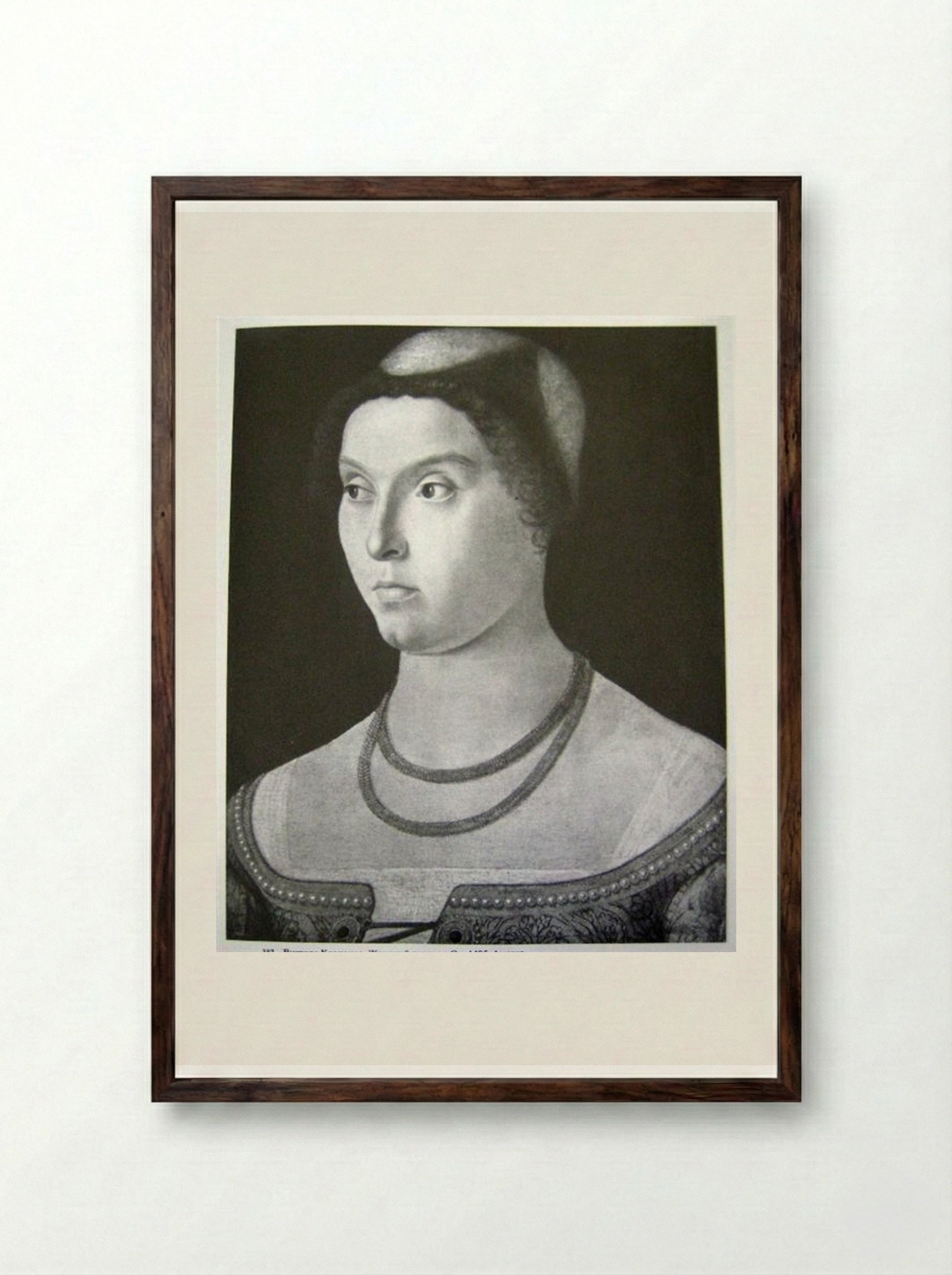 Portrait of a Lady - Vittore Carpaccio - Framed Print Dark Wood