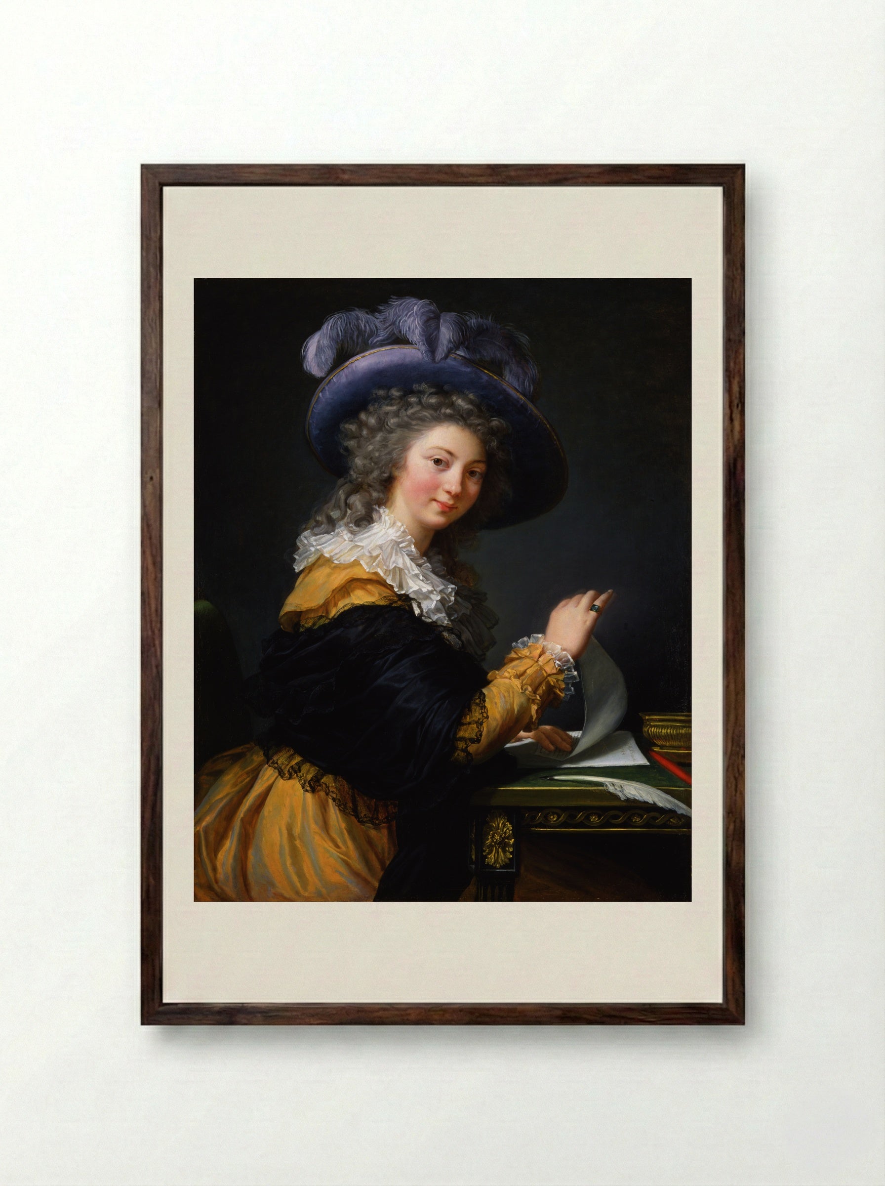 Portrait of a Lady - Élisabeth Vigée Le Brun - Framed Print Dark Wood