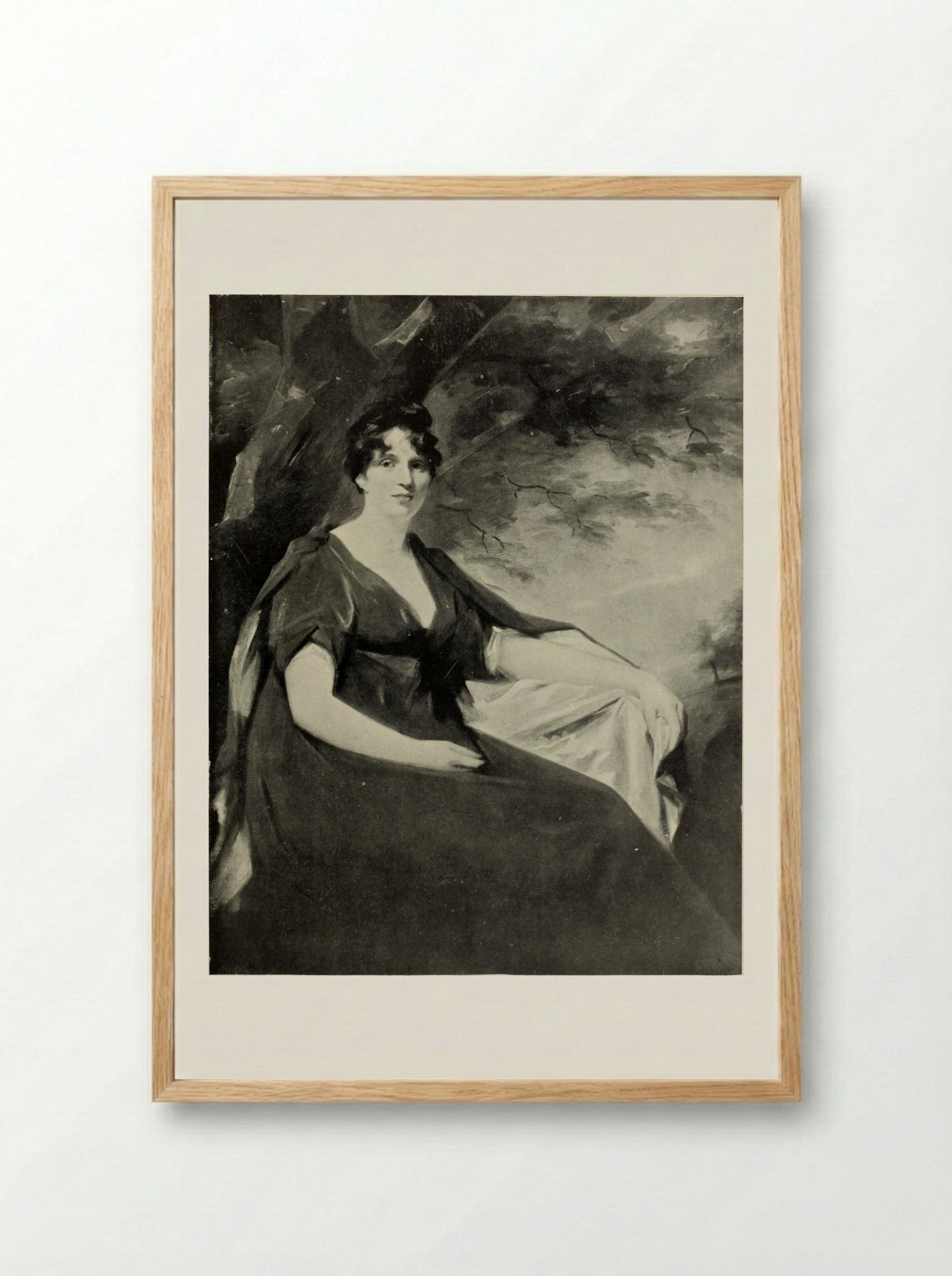 Portrait of a Lady - Sir Henry Raeburn - Framed Print Wood