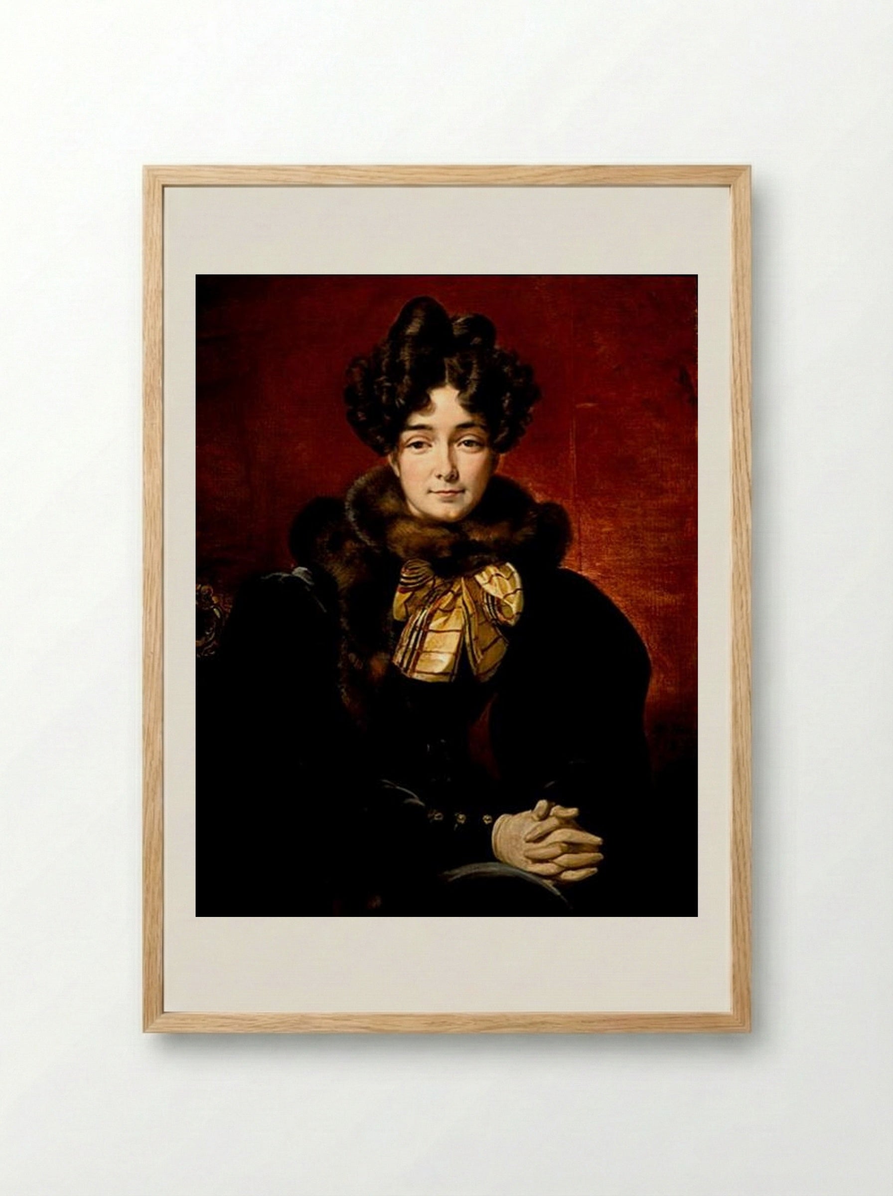 Portrait of a Lady - Horace Vernet - Framed Print Wood