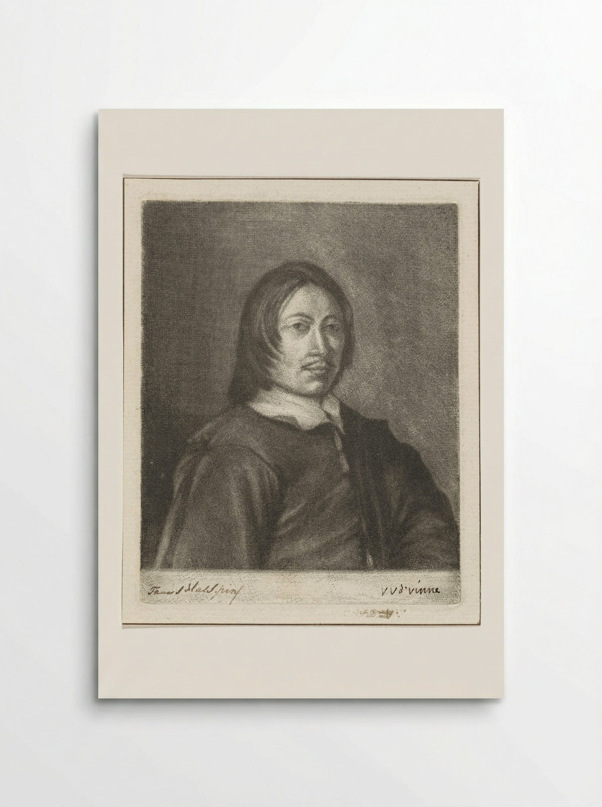 Portrait of a Man (After Frans Hals) - Vincent Laurensz. van der Vinne (II) - Poster
