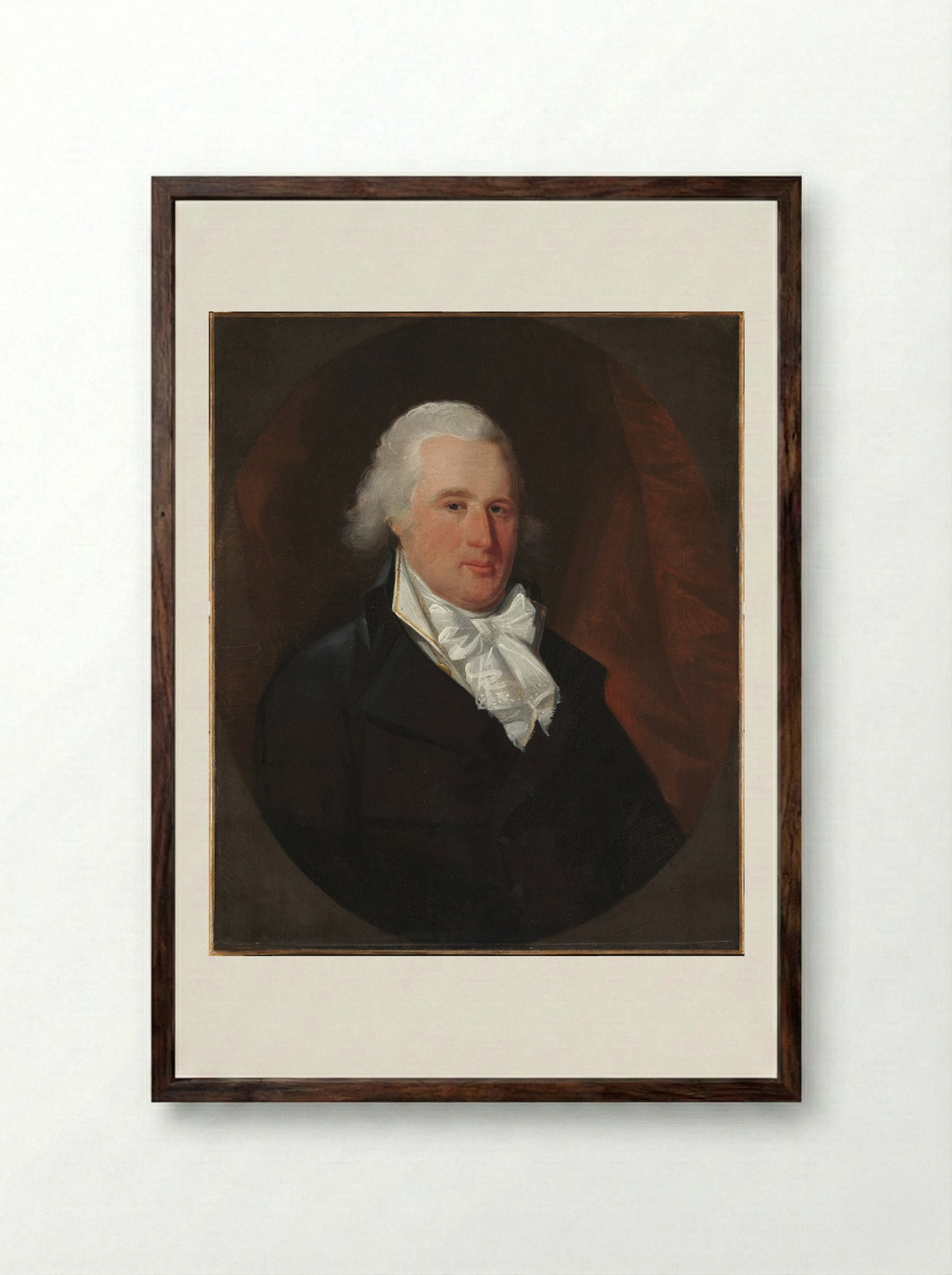 Portrait of a Man (John Johnston) - John Johnston - Framed Print Dark Wood