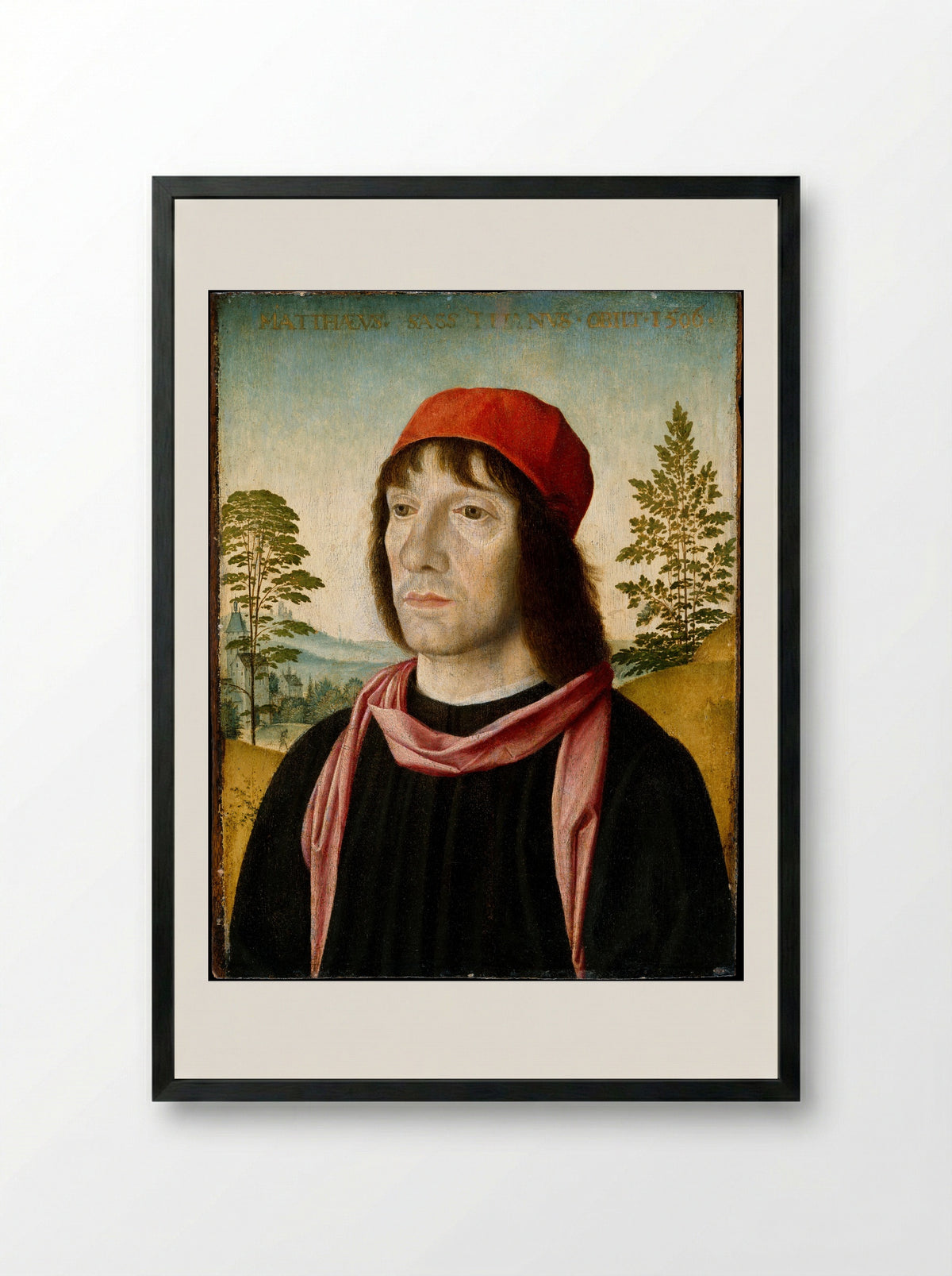 Portrait of a Man (Matthaeus Kastl) - Fra Bartolomeo - Framed Print Black