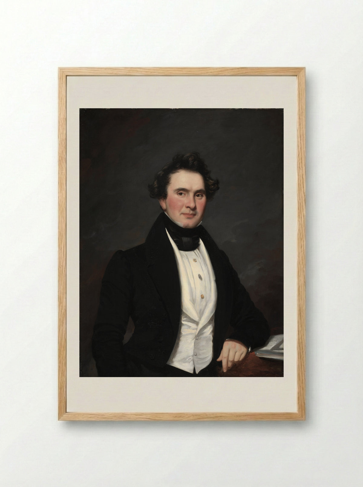 Portrait of a Man (Samuel Lovett Waldo) - Samuel Lovett Waldo - Framed Print Wood