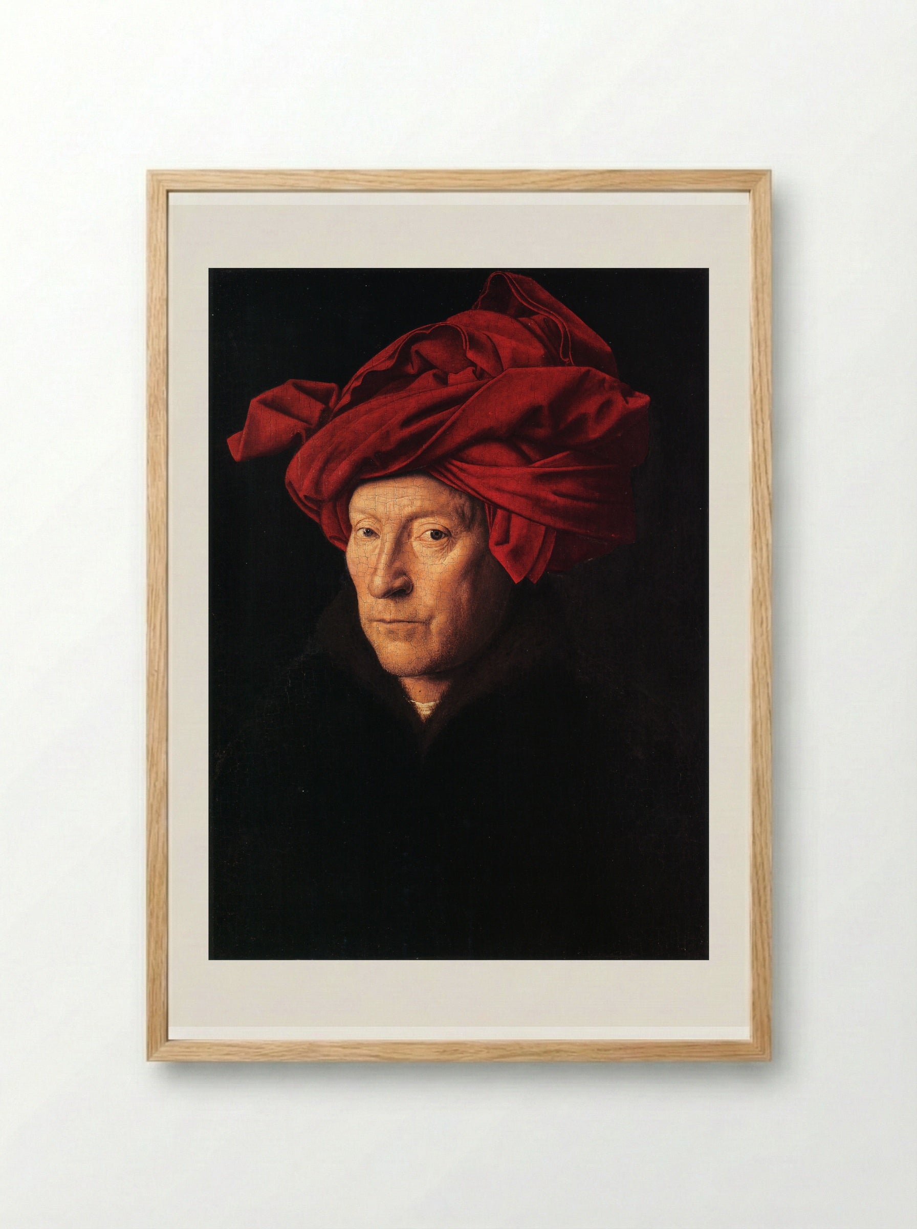 Portrait of a Man (Self-Portrait) - Jan van Eyck - Framed Print Wood