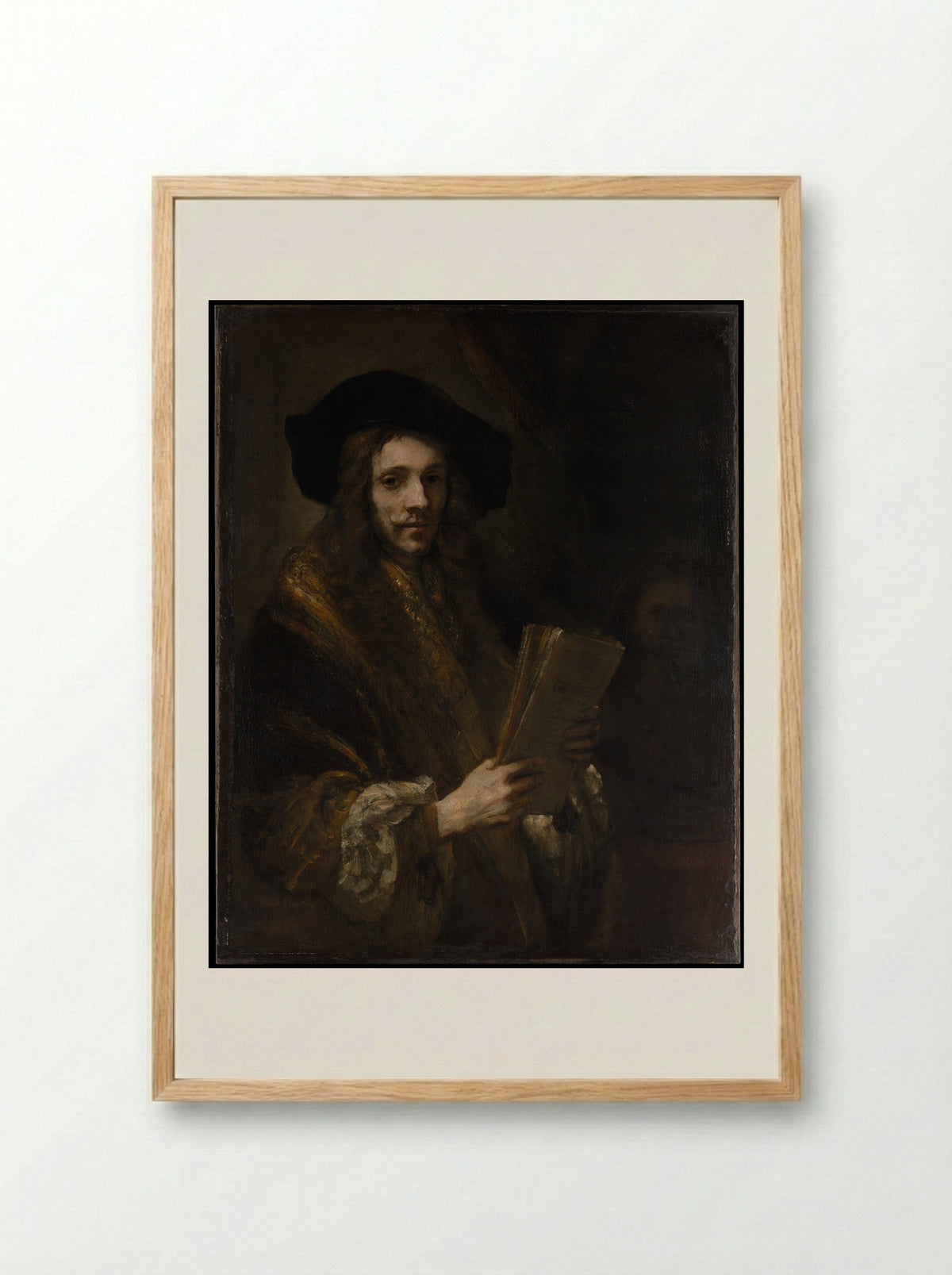 Portrait of a Man (The Auctioneer) - Rembrandt van Rijn - Framed Print Wood