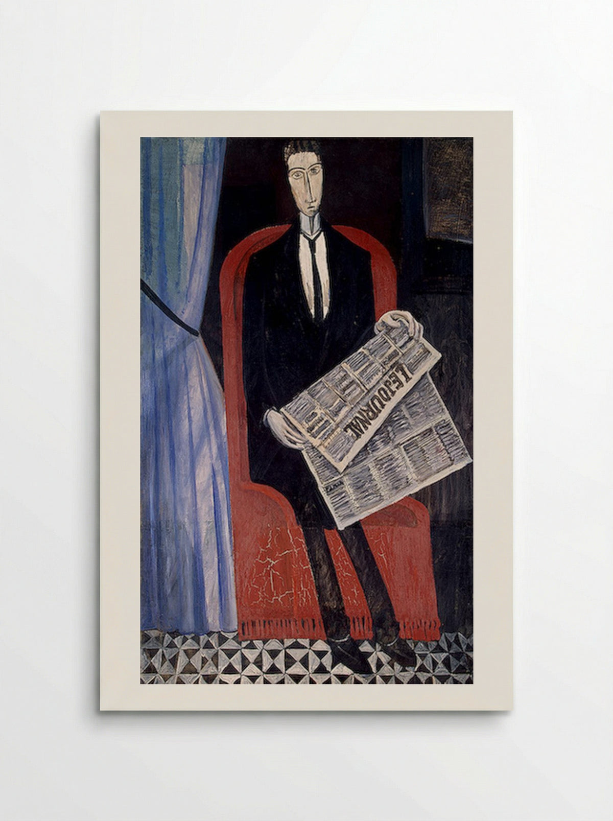 Portrait of a Man With a Newspaper - André Derain - Poster