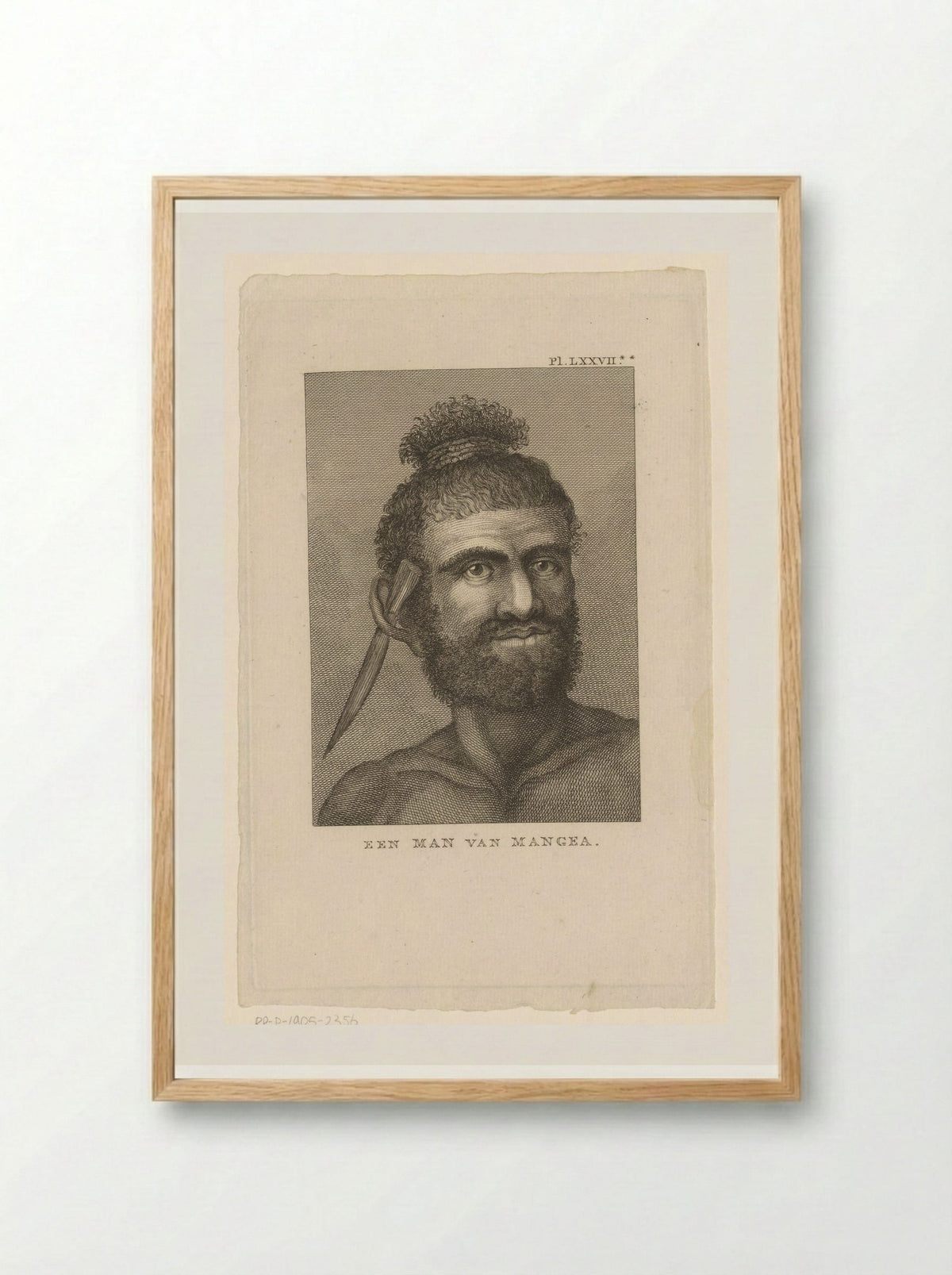 Portrait of a Man from Mangaia - Solis Prints - Framed Print Wood