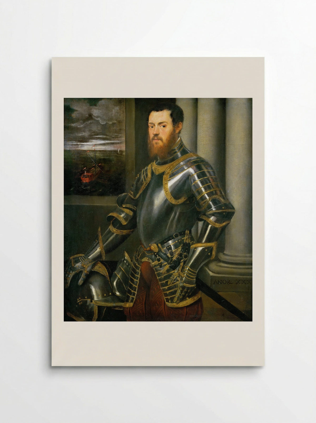Portrait of a Man in Armour - Jacopo Tintoretto - Poster