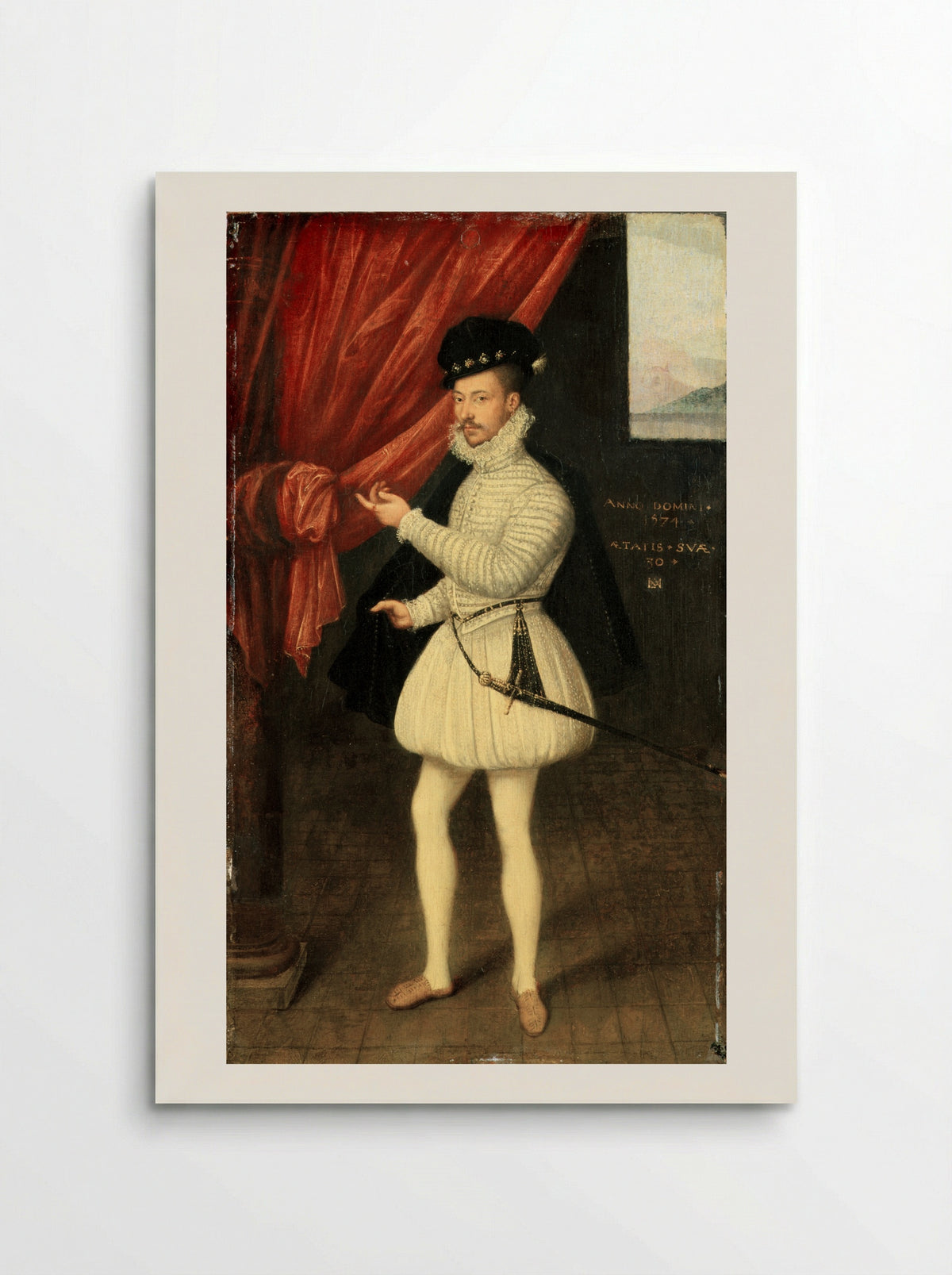 Portrait of a Man in White - Monogrammist LAM - Poster