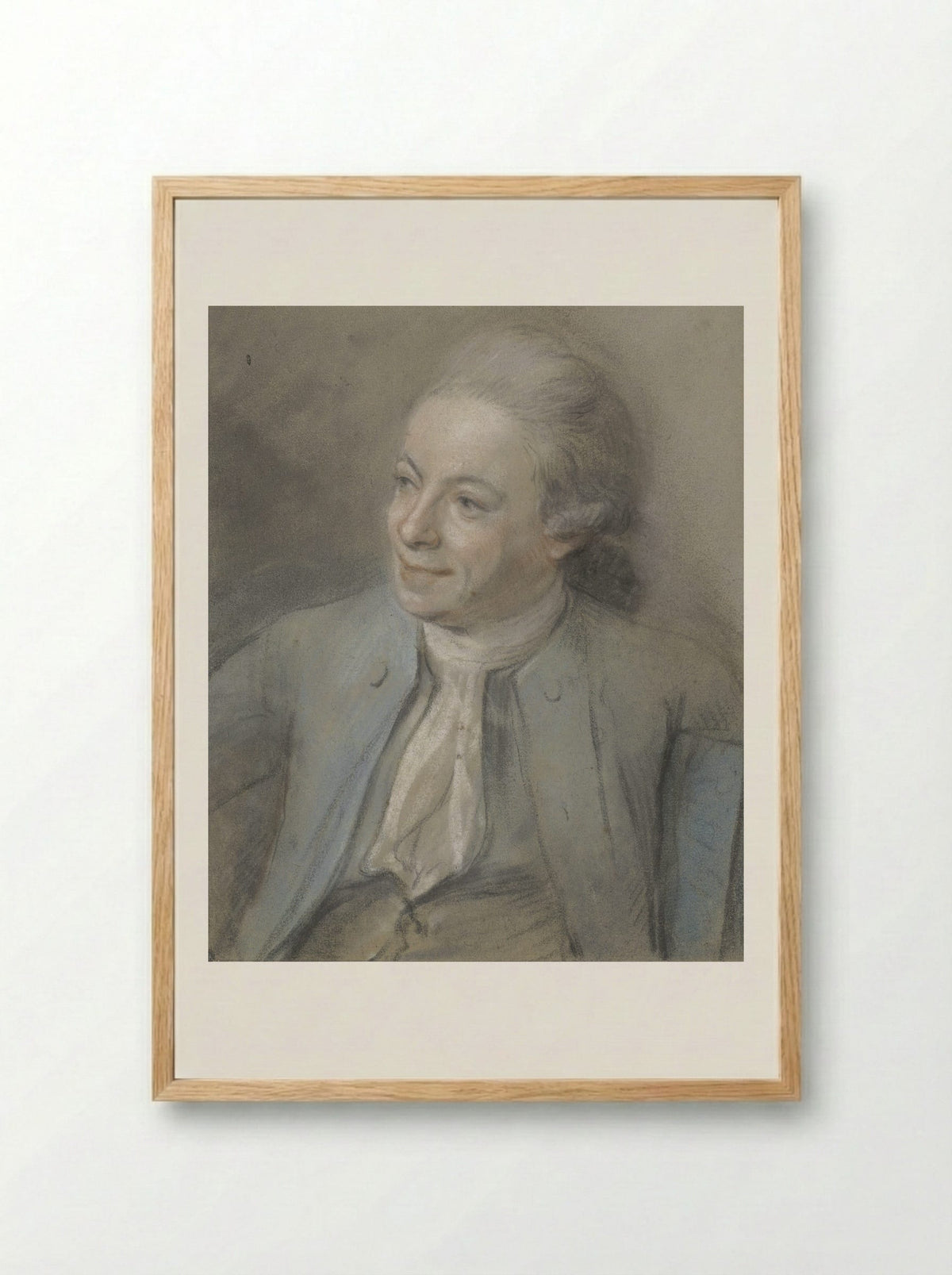 Portrait of a Man in a Blue Coat - Dirk Versteegh - Framed Print Wood